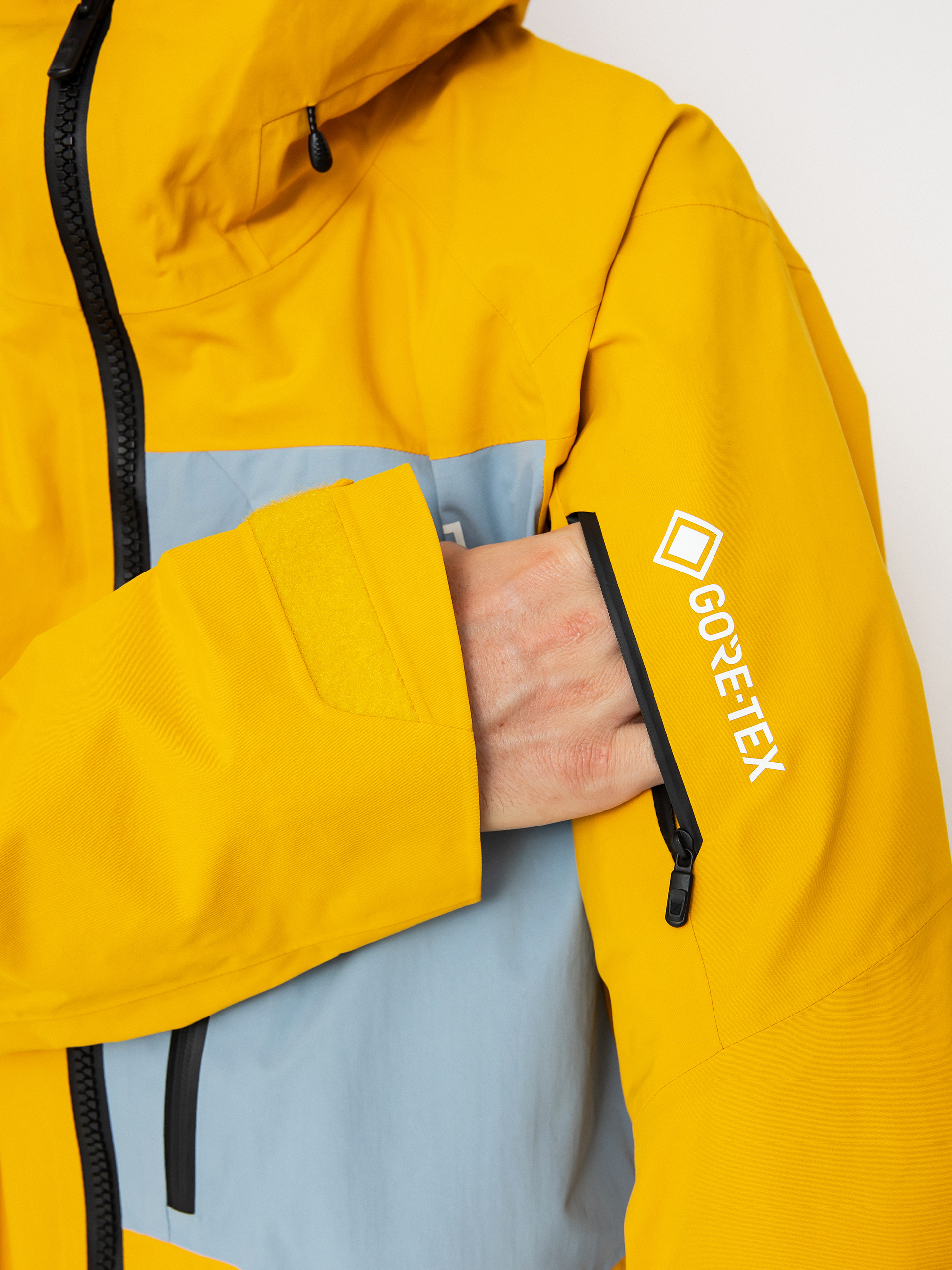 Mens Burton Snowboard jacket Ak Gore Tex Cyclic (goldenrod/dusty blue)