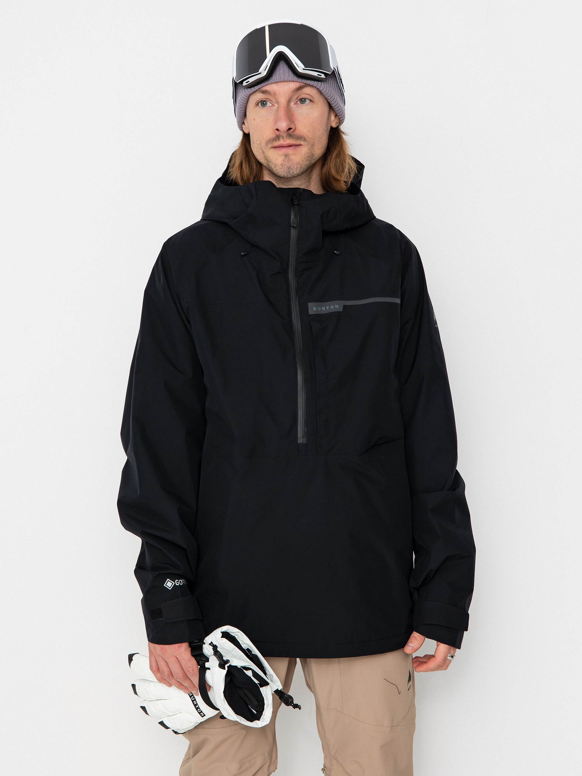 Herren Burton Snowboard Jacke Pillowline Gore Tex Anorak true black