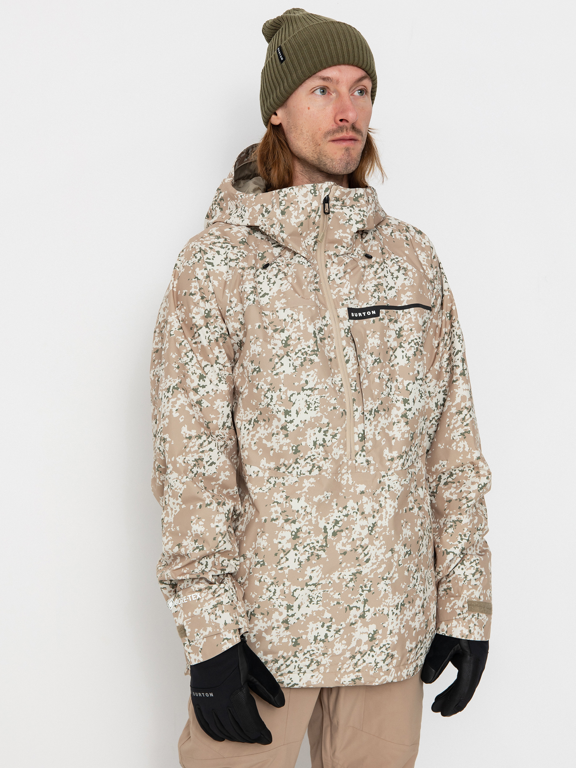 Mens Burton Snowboard jacket Pillowline Gore Tex Anorak (snowfall camo)