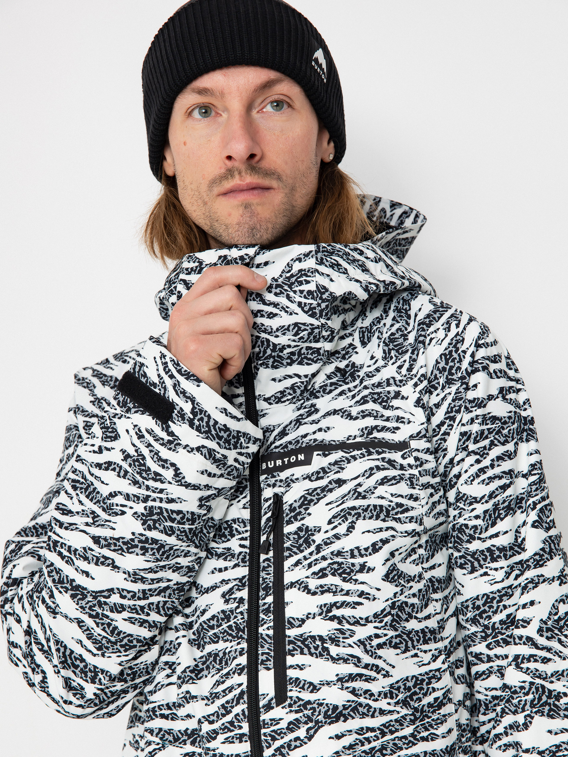 Mens Burton Snowboard jacket Lodgepole (zebra camo)