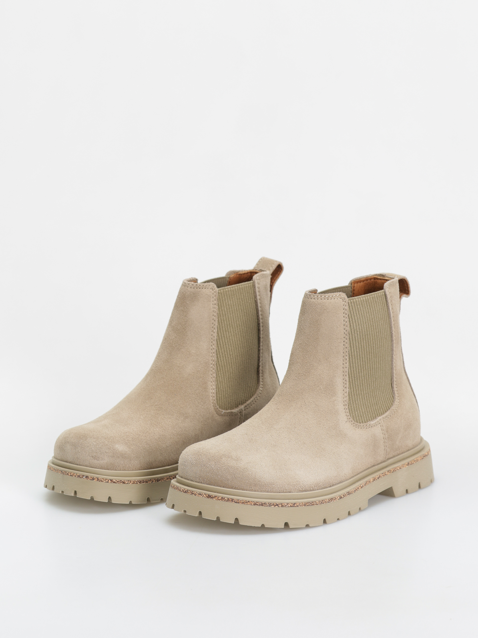 Birkenstock Highwood Slip On Women Suede Leather Narrow Wmn Schuhe (taupe)