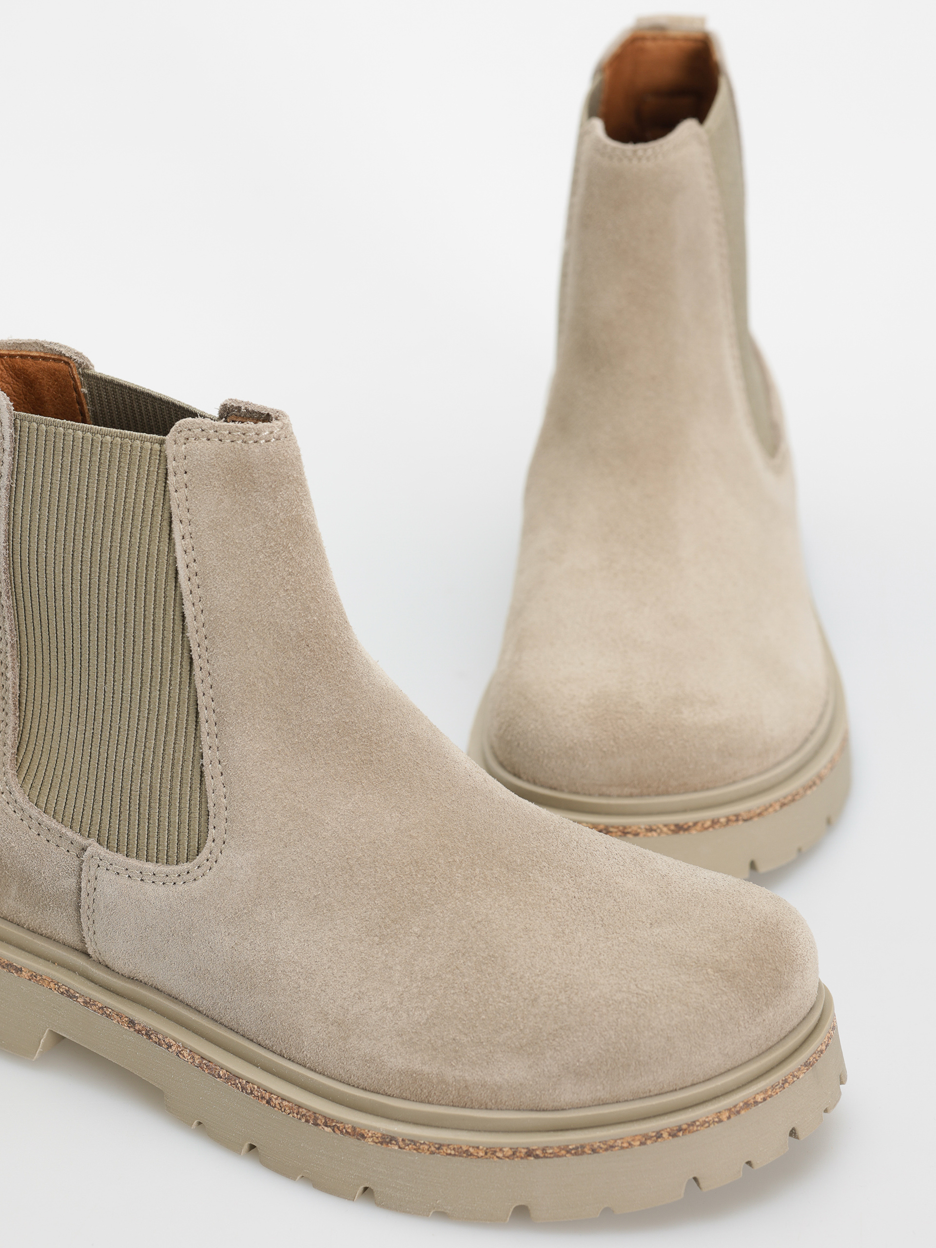 Birkenstock Highwood Slip On Women Suede Leather Narrow Wmn Schuhe (taupe)