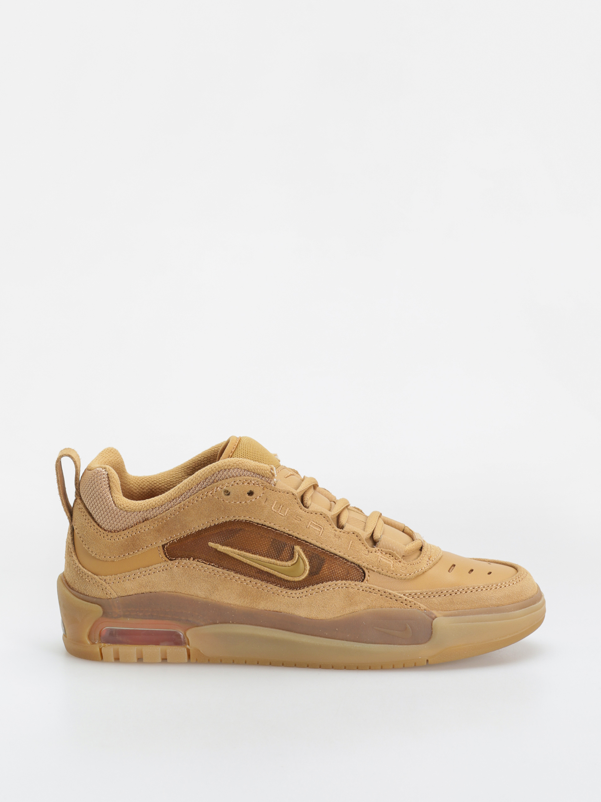 Nike SB Air Max Ishod Shoes brown flax wheat flax safety orange