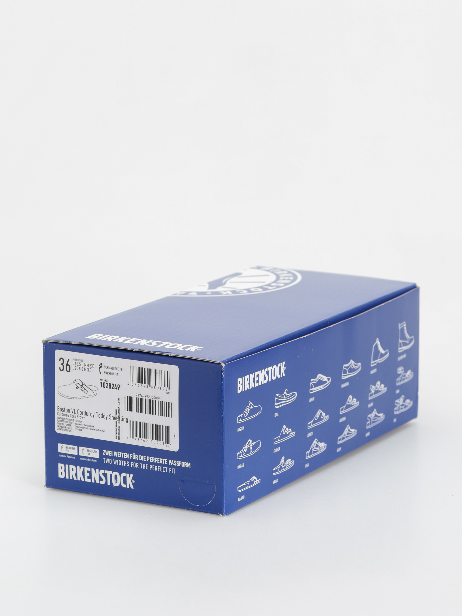 Birkenstock Boston VL Fell Suede Leather Fur Narrow Wmn Flip-flops (corduroy cork brown)