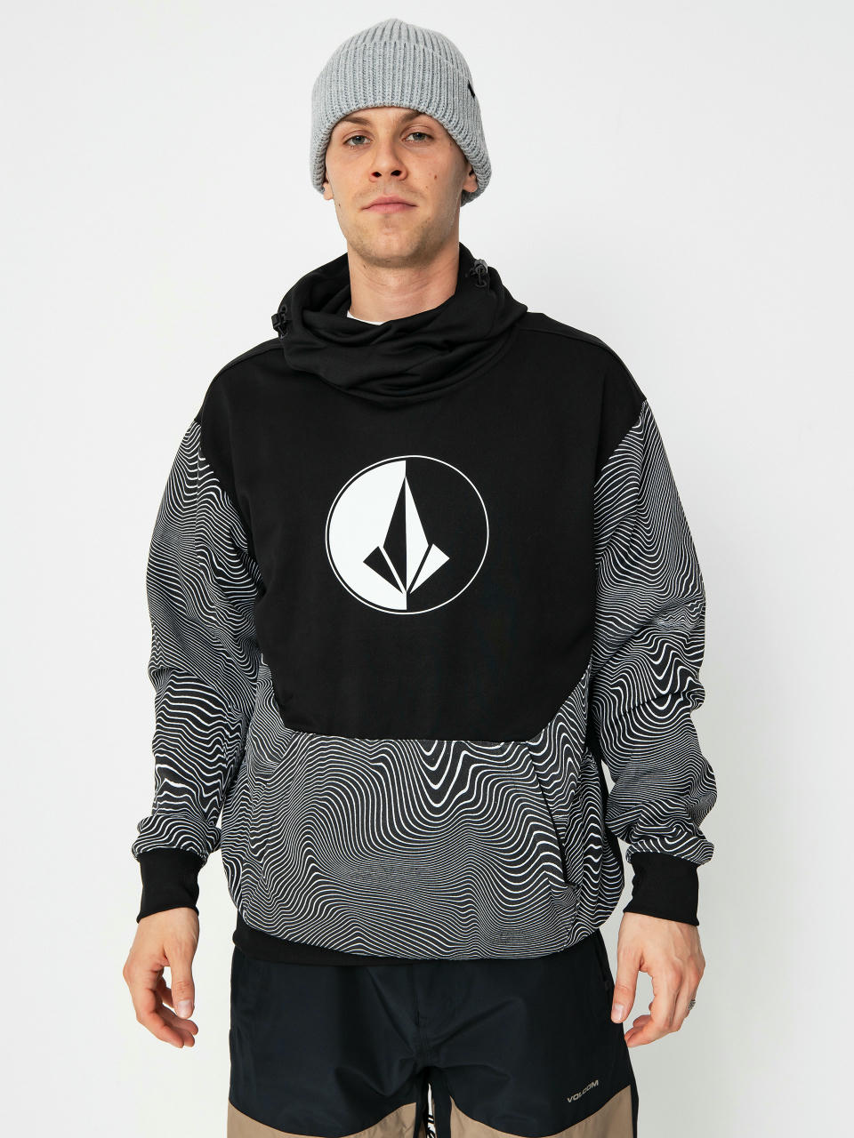 Mens Volcom Hydro Riding HD Active sweatshirt (black print)