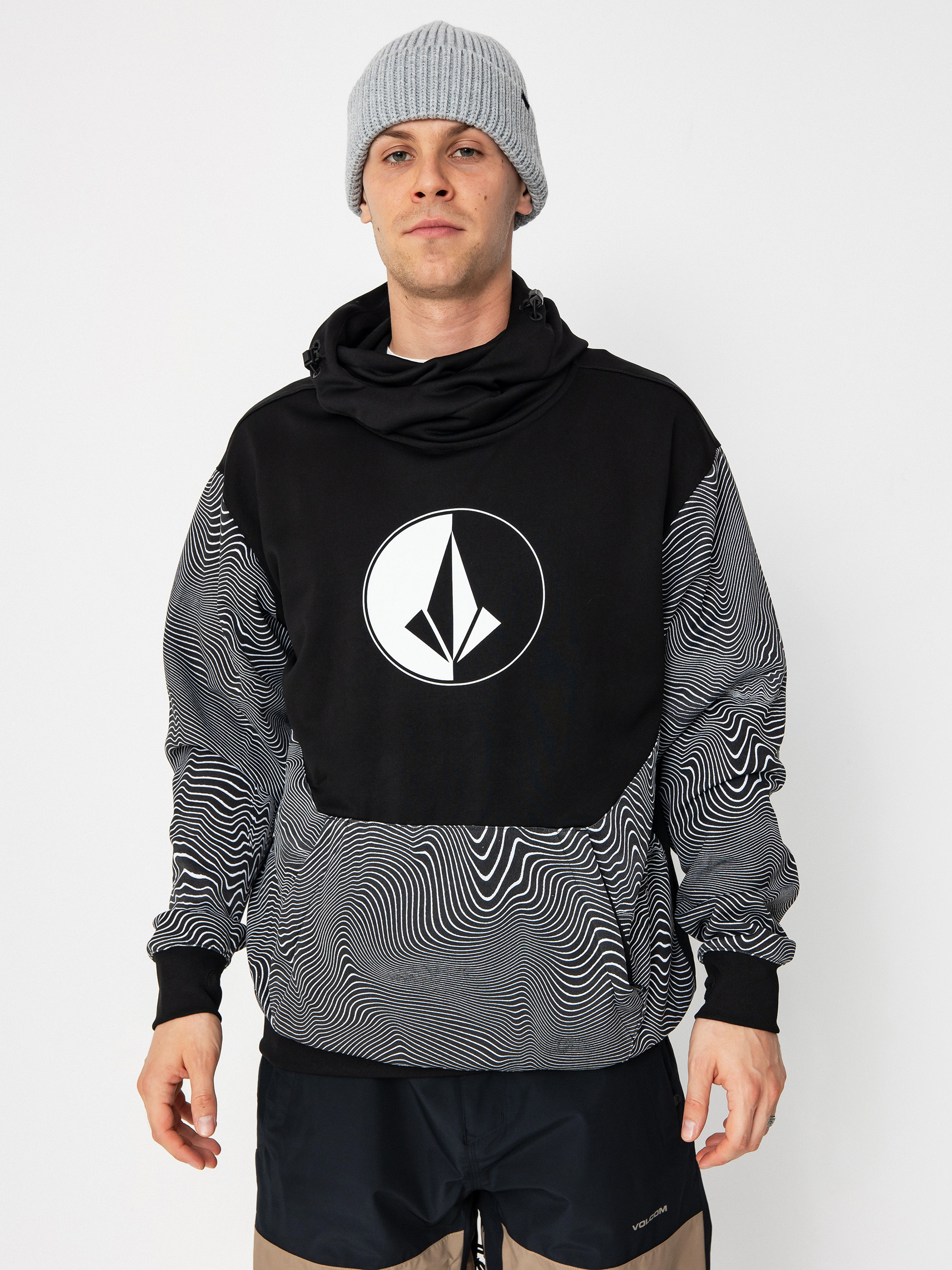 Herren Volcom Hydro Riding HD Aktives Sweatshirt (black print)