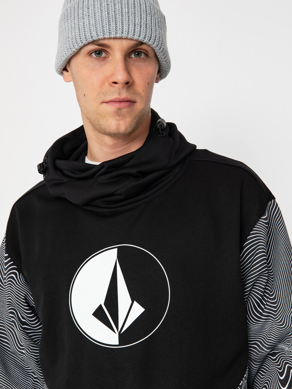 Mens Volcom Hydro Riding HD Active sweatshirt (black print)