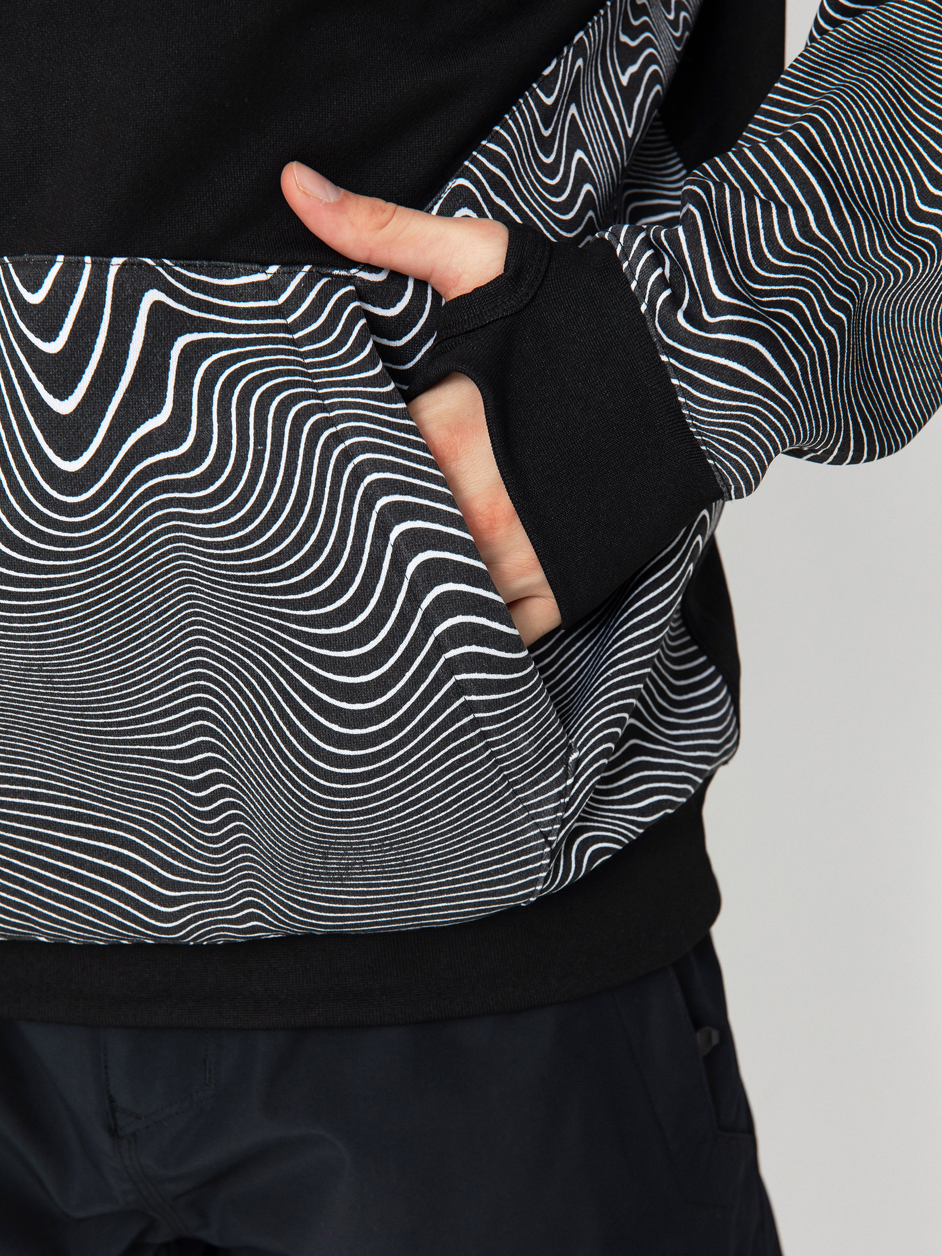 Herren Volcom Hydro Riding HD Aktives Sweatshirt (black print)