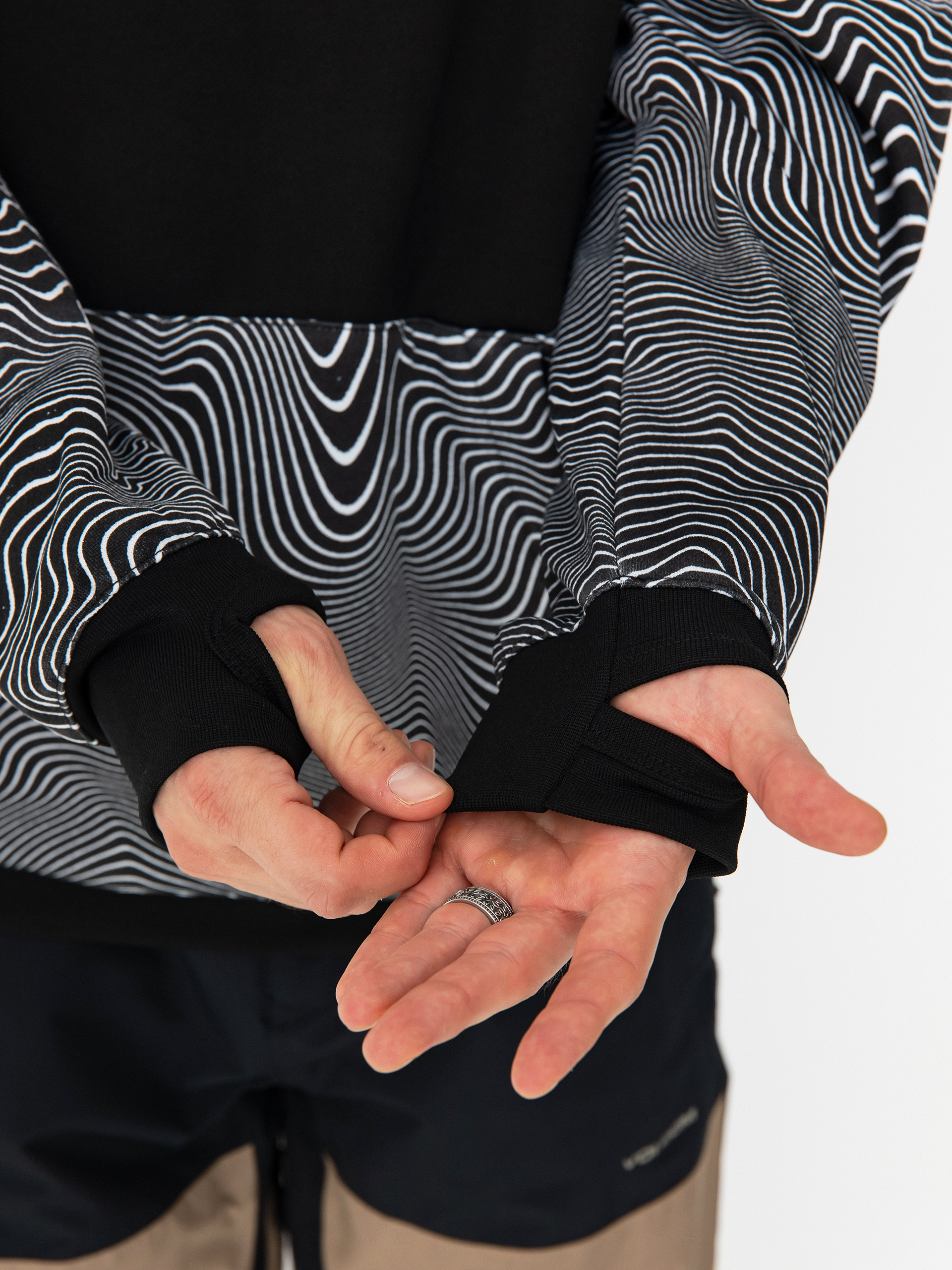 Herren Volcom Hydro Riding HD Aktives Sweatshirt (black print)