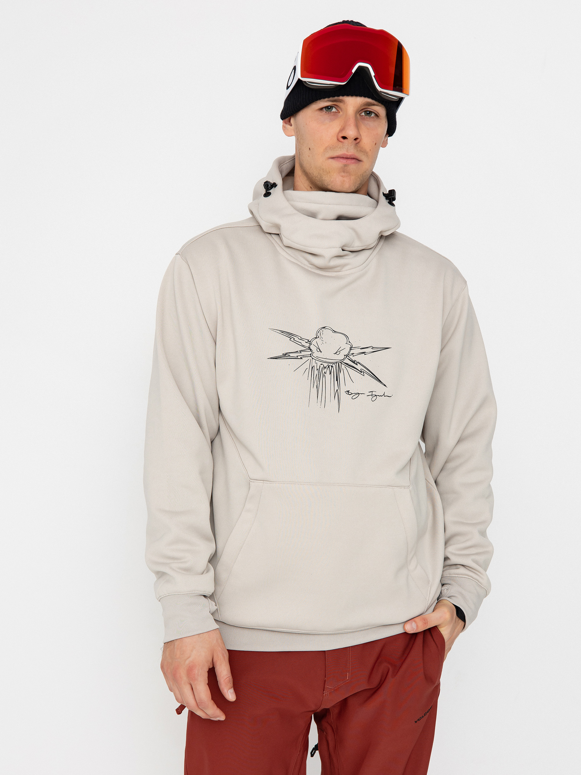 Mens Volcom Hydro Riding HD Active sweatshirt (stone)