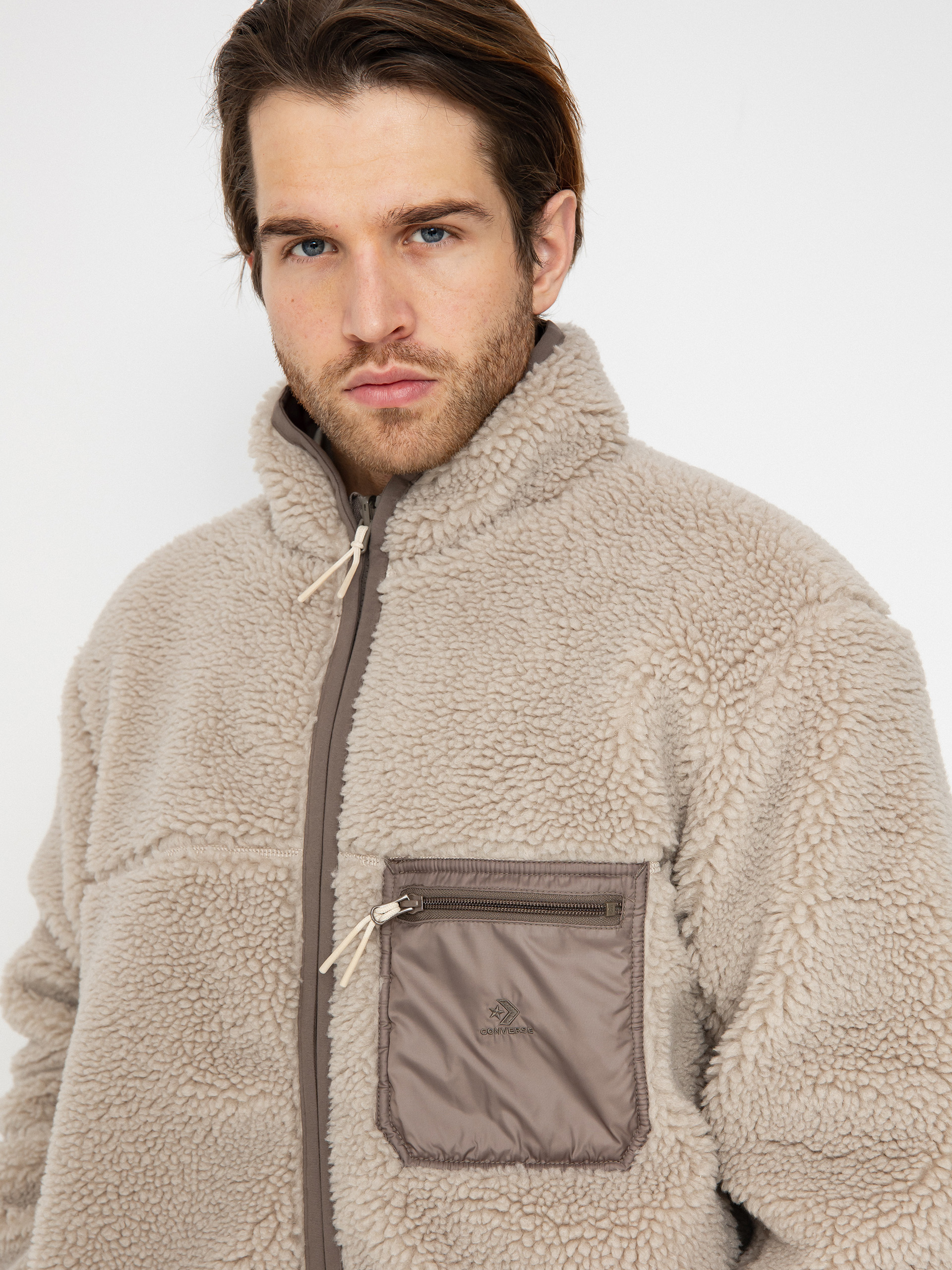 Converse Jacke Reversible Sherpa (classic taupe / truffle)