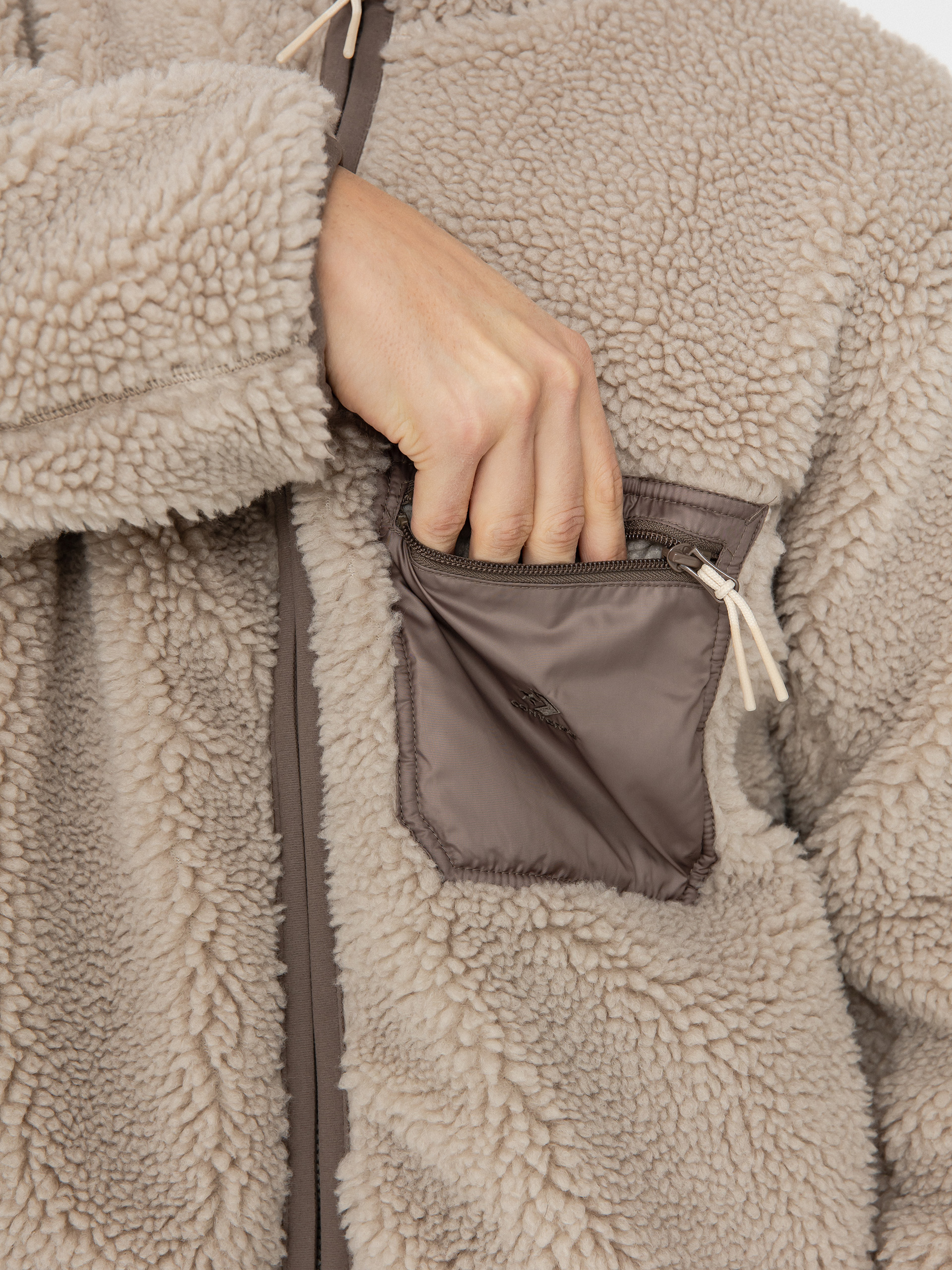 Converse Jacket Reversible Sherpa (classic taupe / truffle)