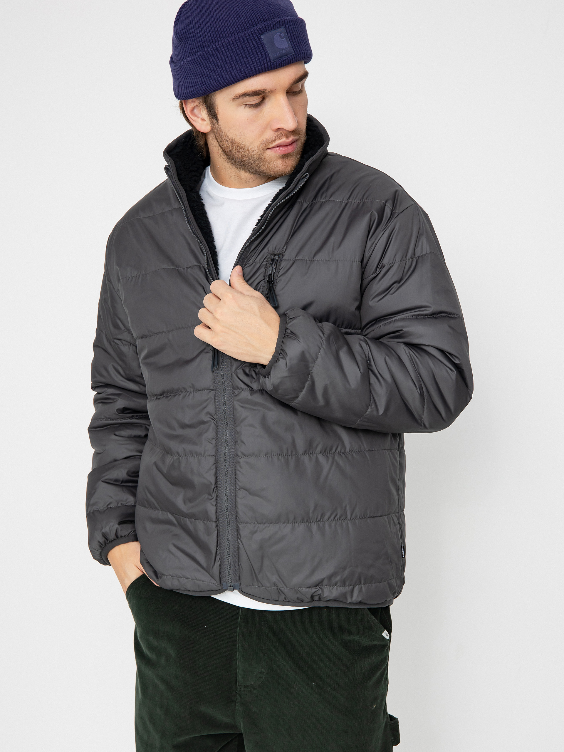 Reversible Sherpa Jacket Black Reversible Sherpa Jacket Black