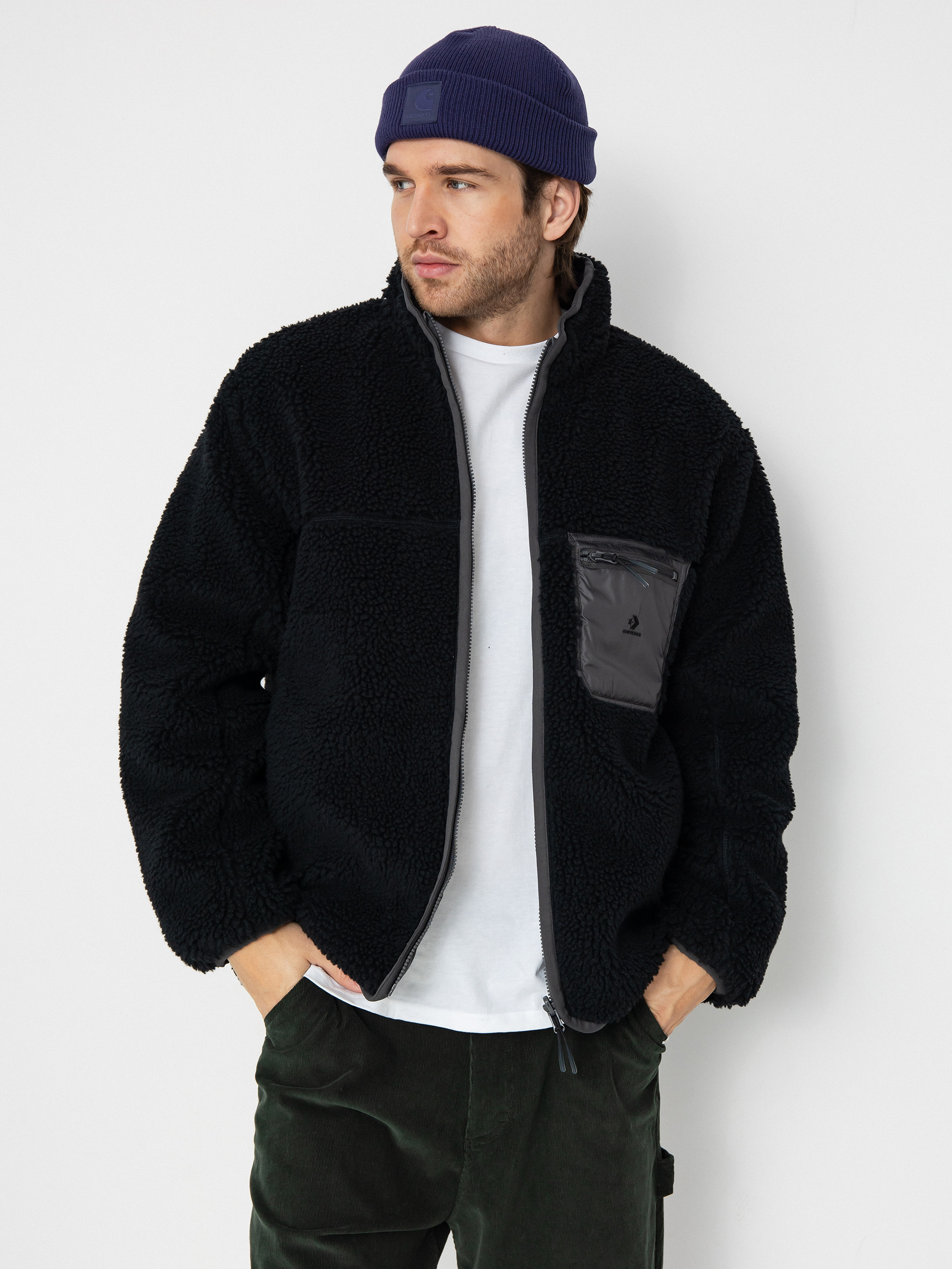 Converse Jacke Reversible Sherpa (converse black / dark matter)