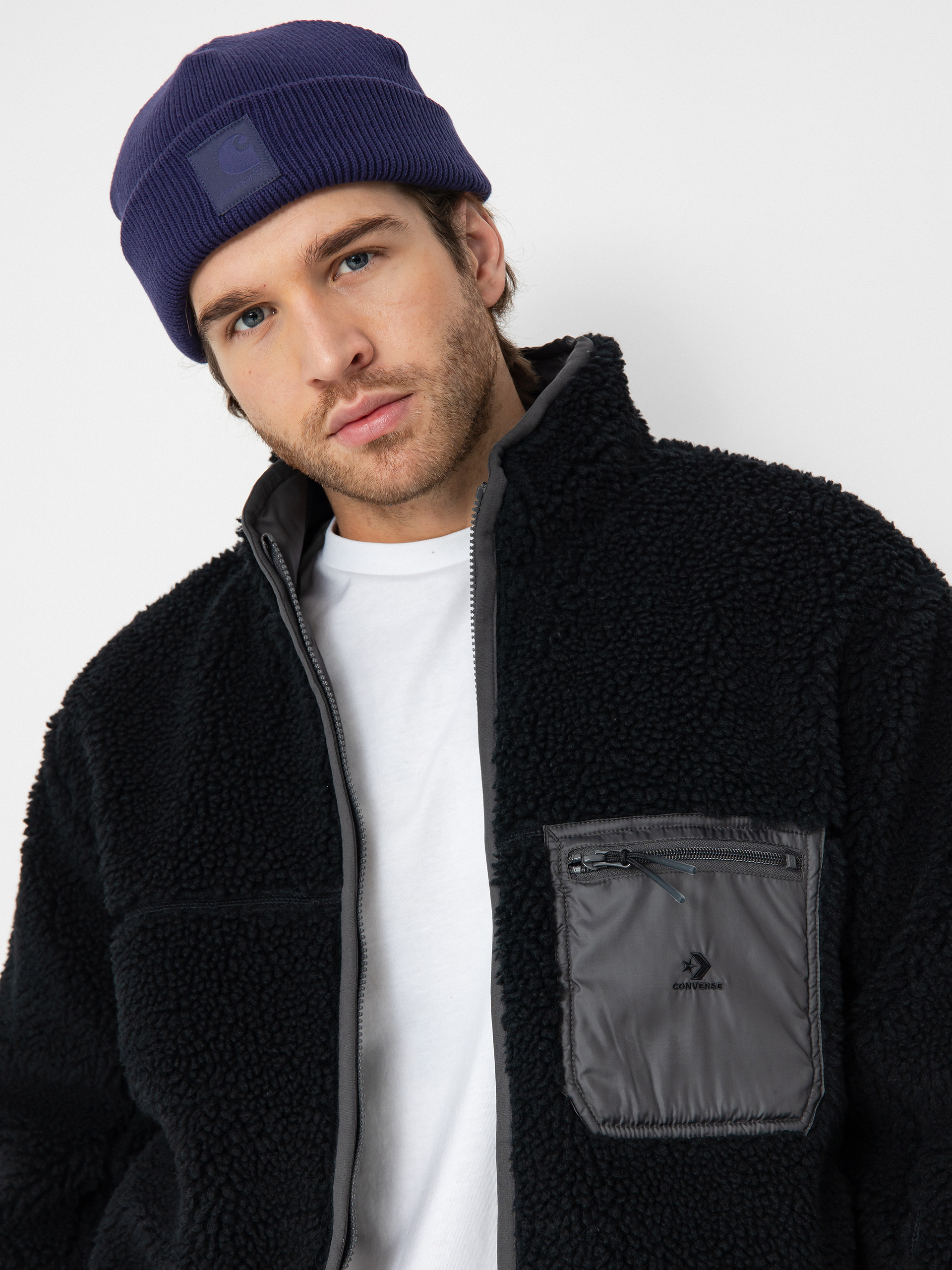 Converse Jacke Reversible Sherpa (converse black / dark matter)