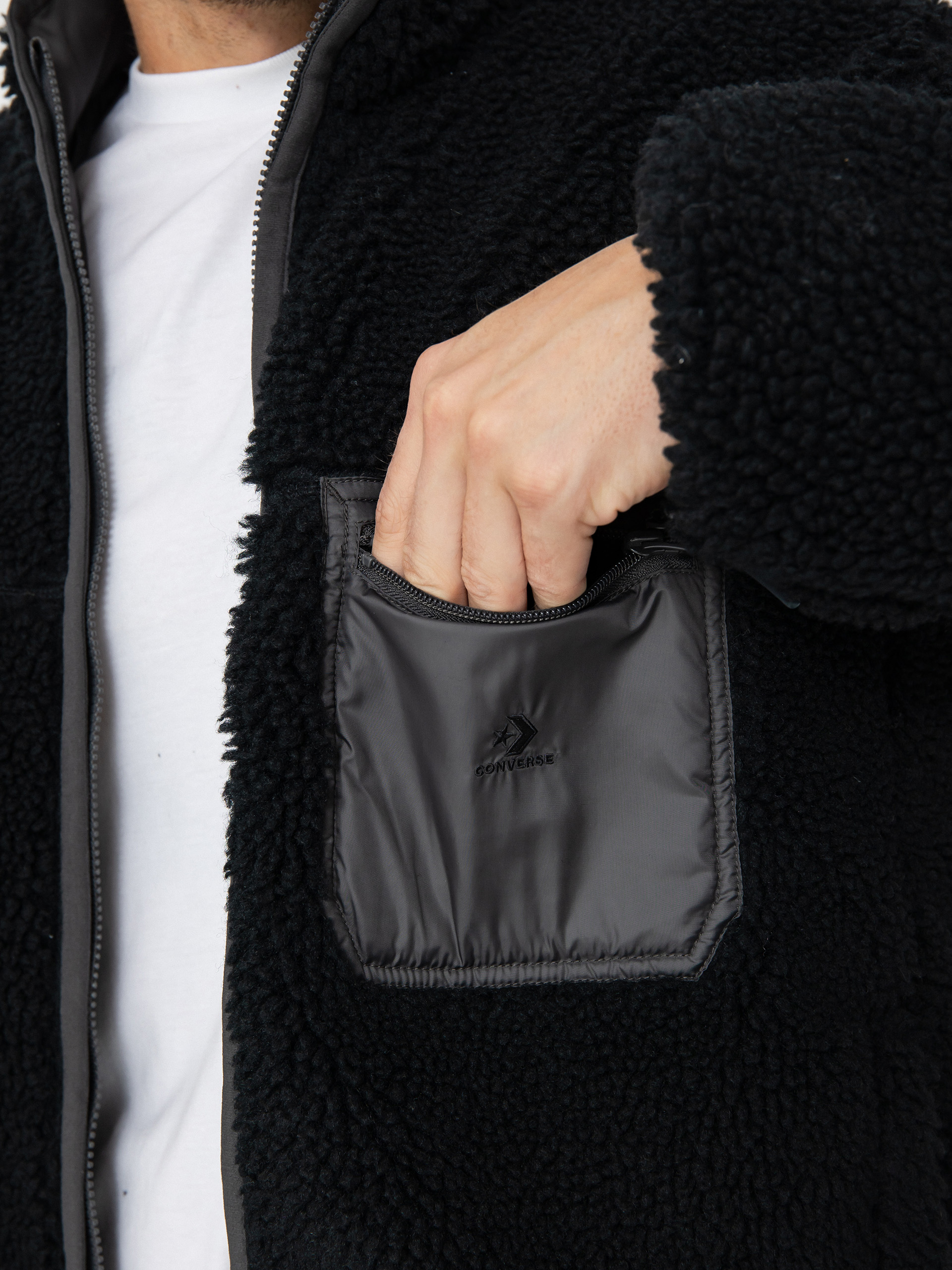 Converse Jacke Reversible Sherpa (converse black / dark matter)