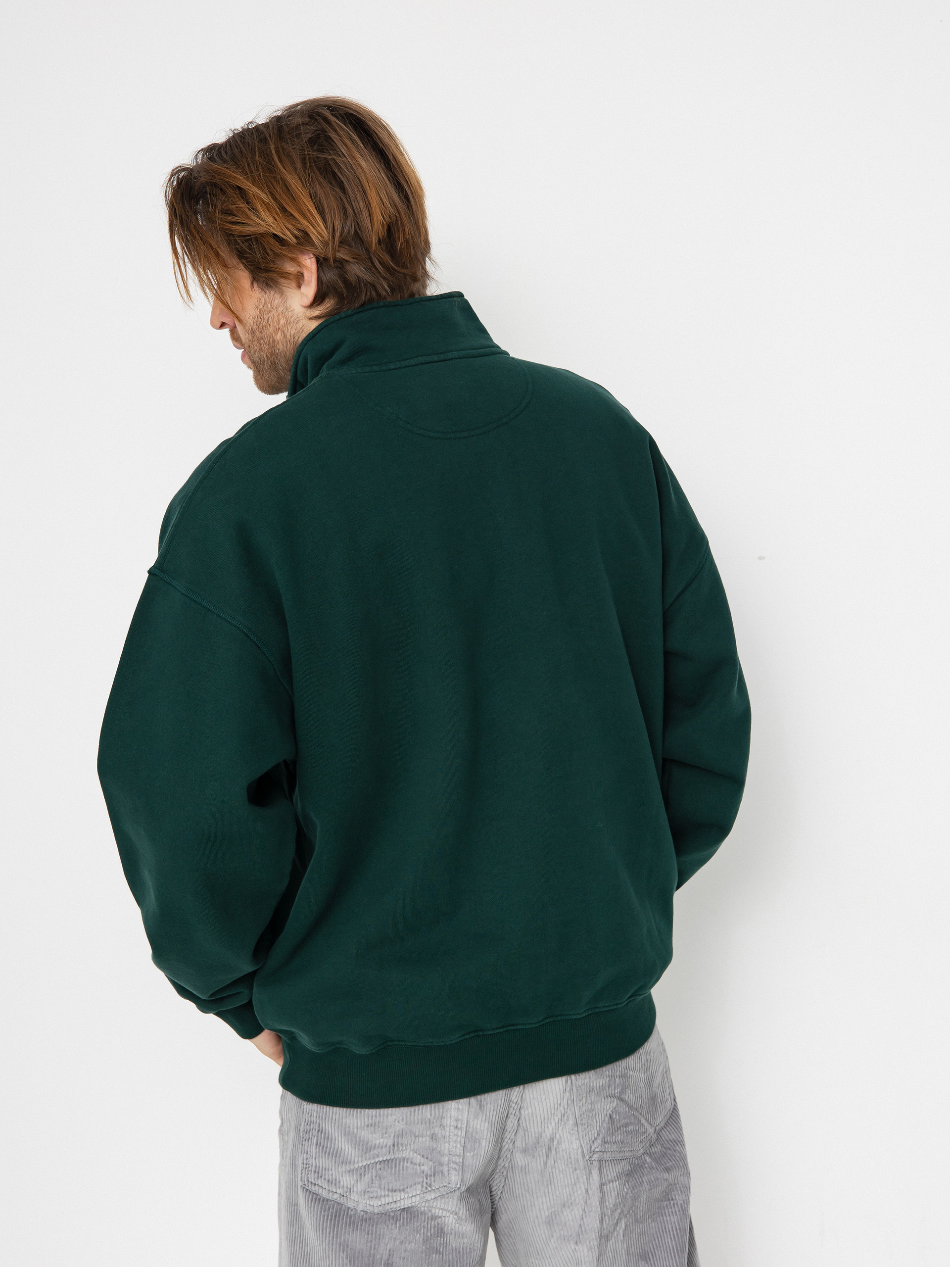 Polar Skate Sweatshirt Frankie Half Zip (dark emerald)