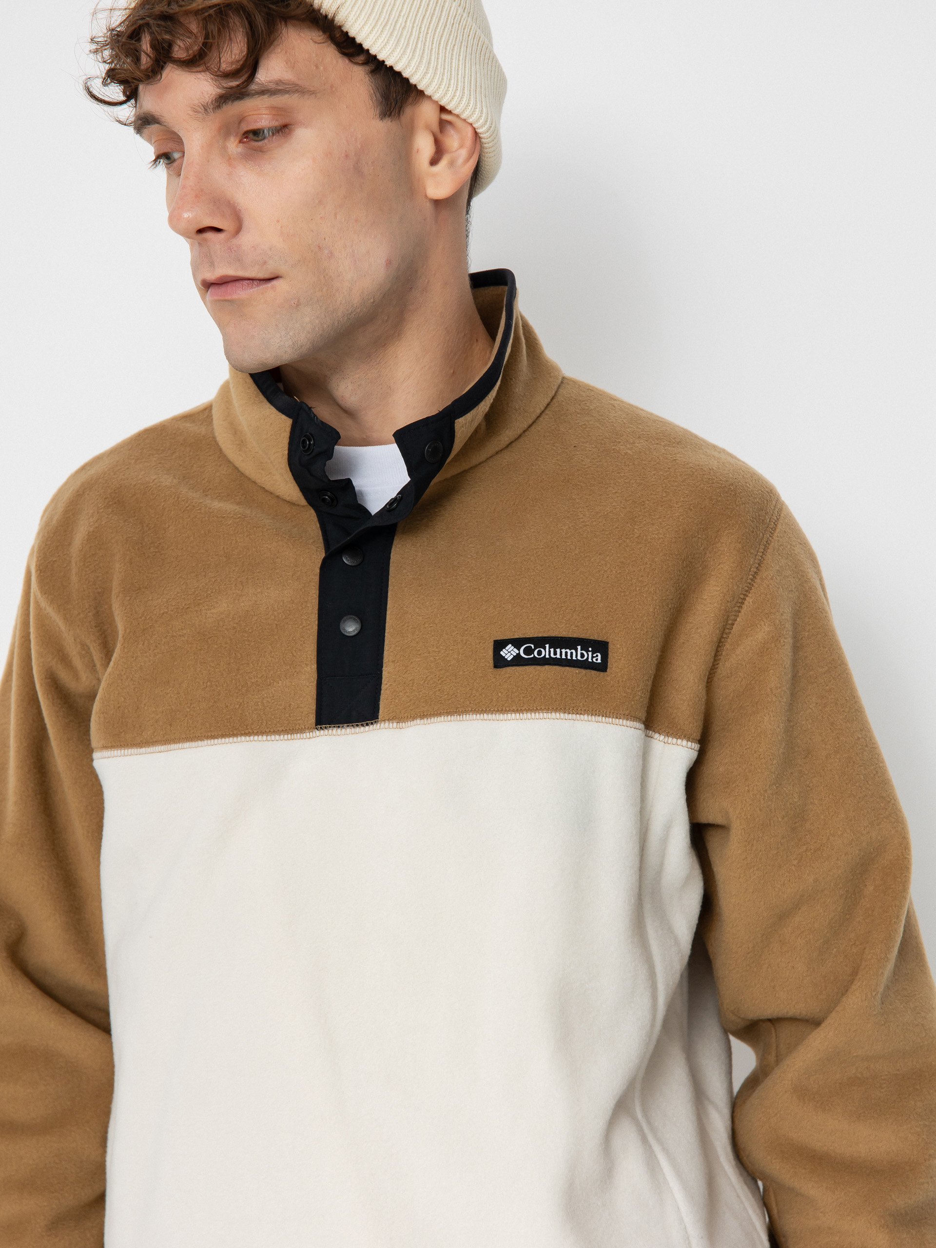 Mens Columbia Steens Mountain Half Snap II Fleece  (dark stone del)