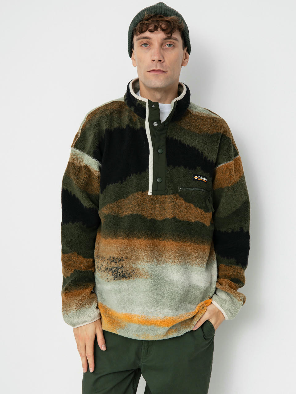 Columbia Helvetia II Printed Half Snap Fleece  (greenscape dolo)