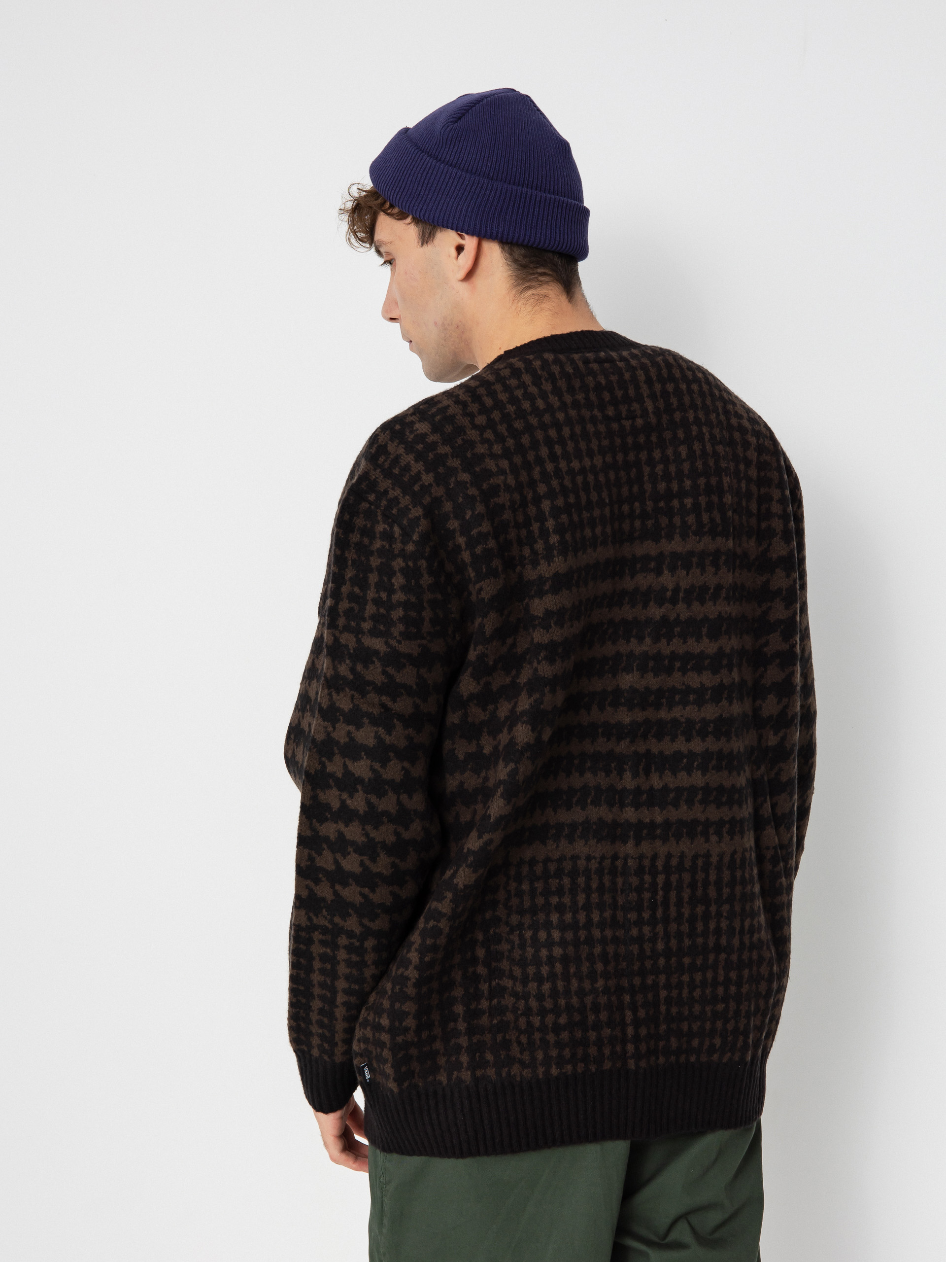 Vans Pulli Houndstooth Cardigan (black/turkish coffee)