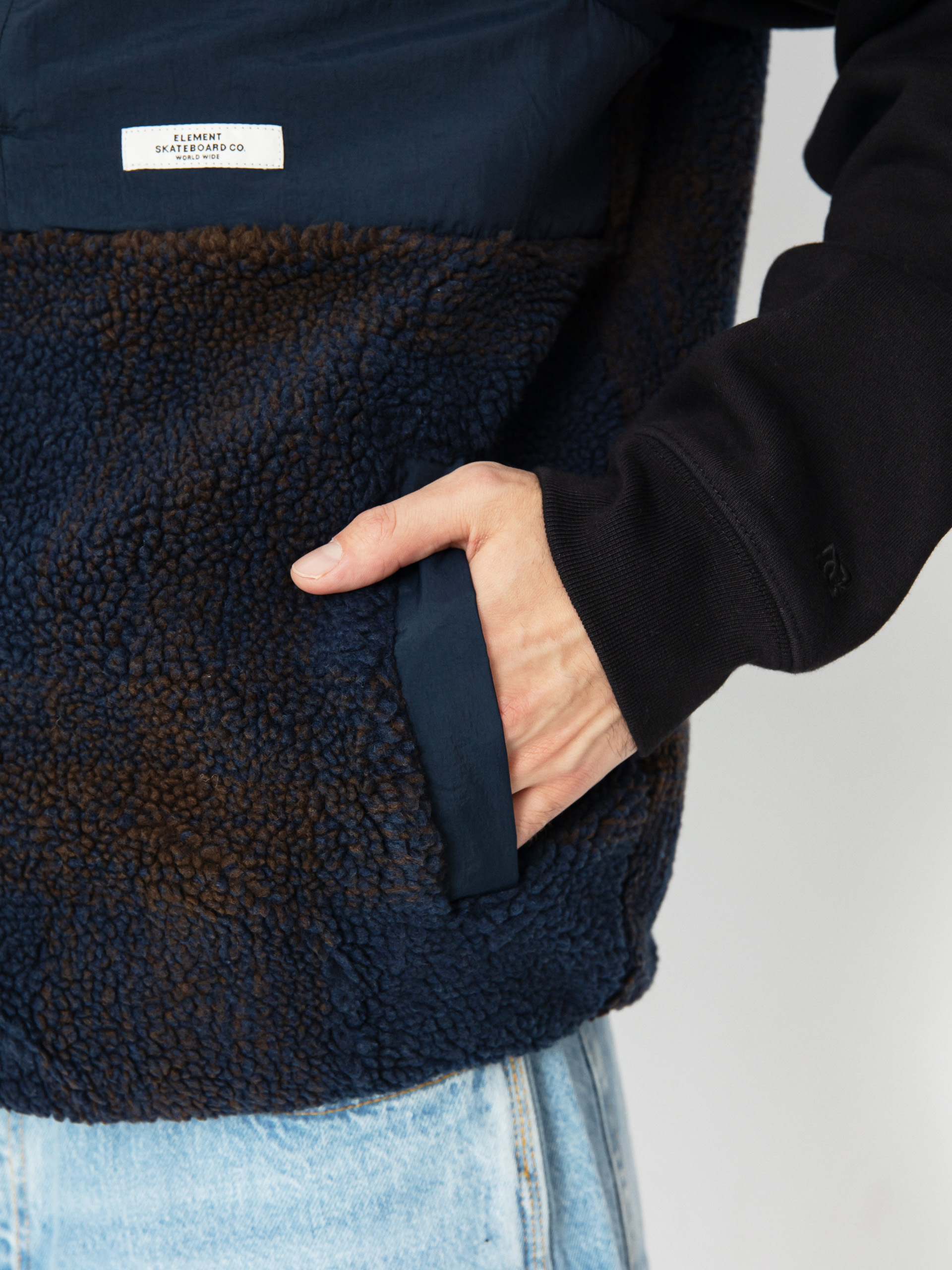 Element Weste Lake Vest Sherpa (eclipse navy/java plaid)