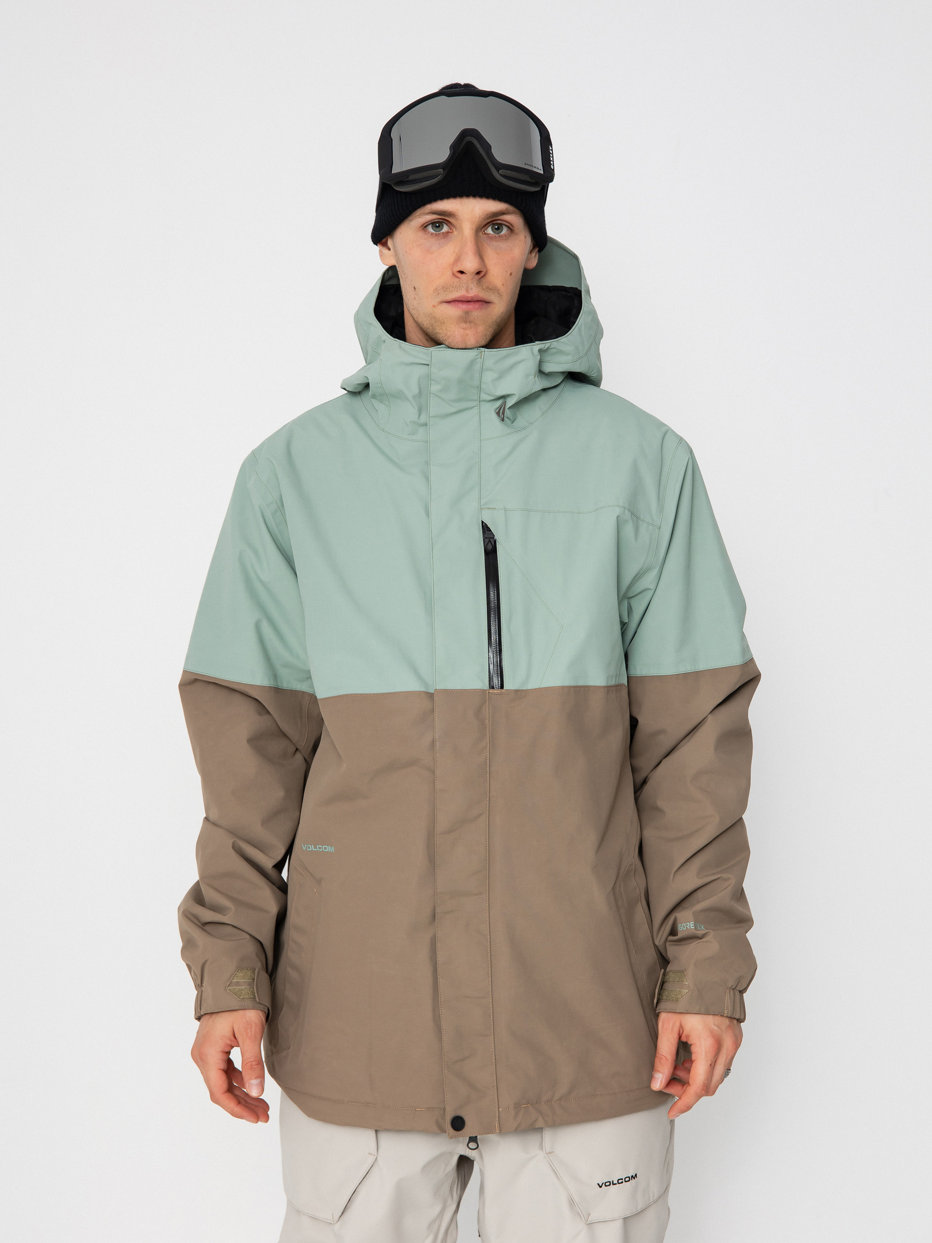 Volcom Snowboard jacket L Ins Gore Tex - brown, green (agave)