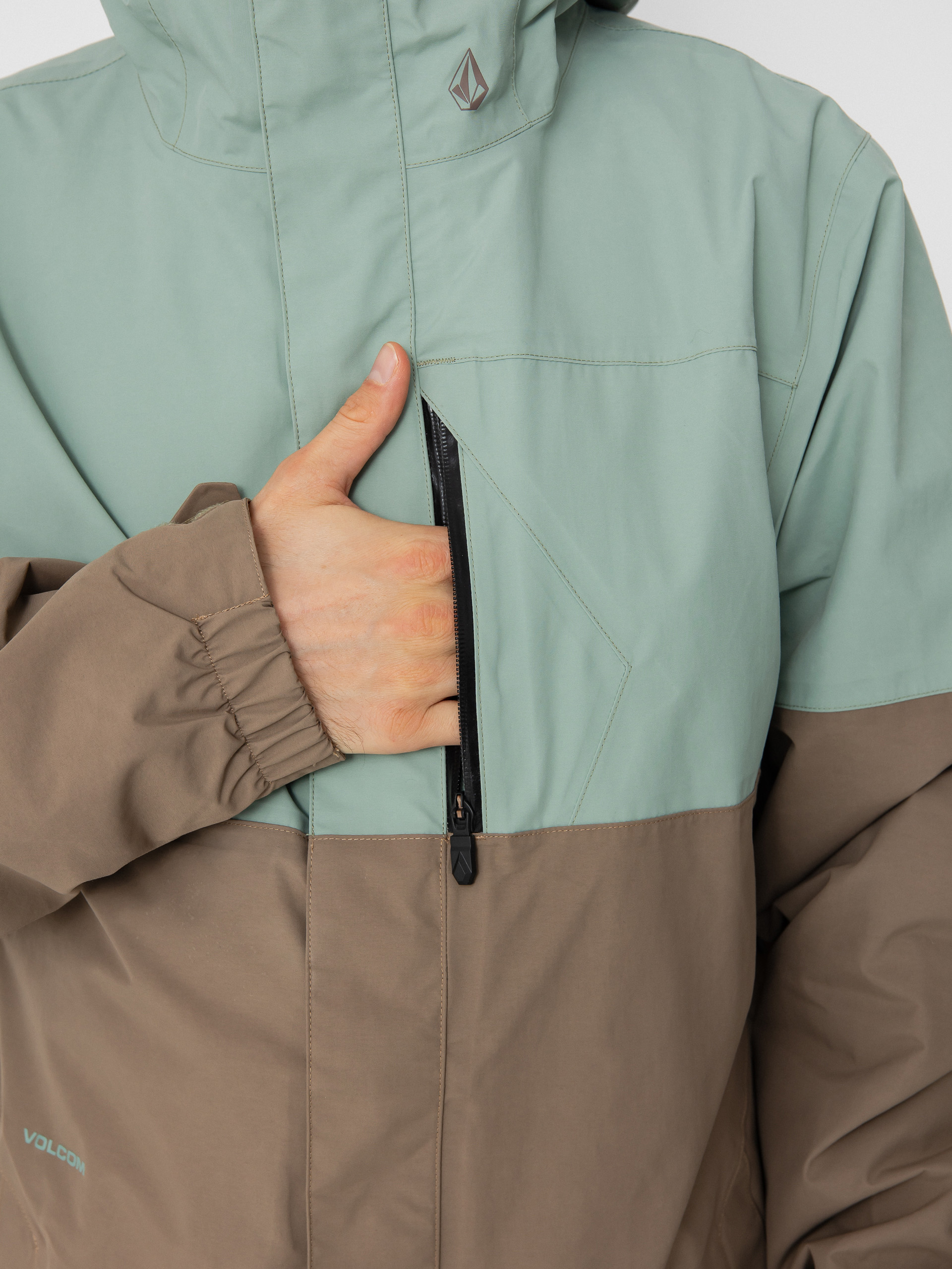 Herren Volcom Snowboard Jacke L Ins Gore Tex (agave)