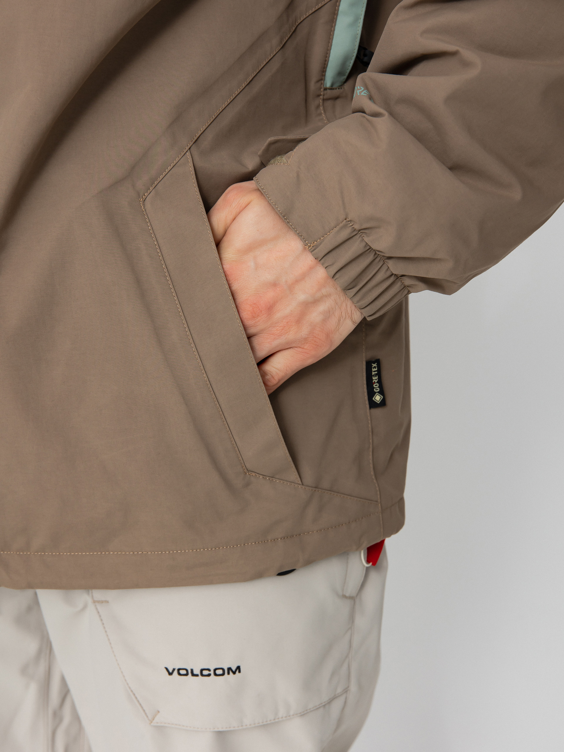 Volcom Snowboard jacket L Ins Gore Tex - brown, green (agave)