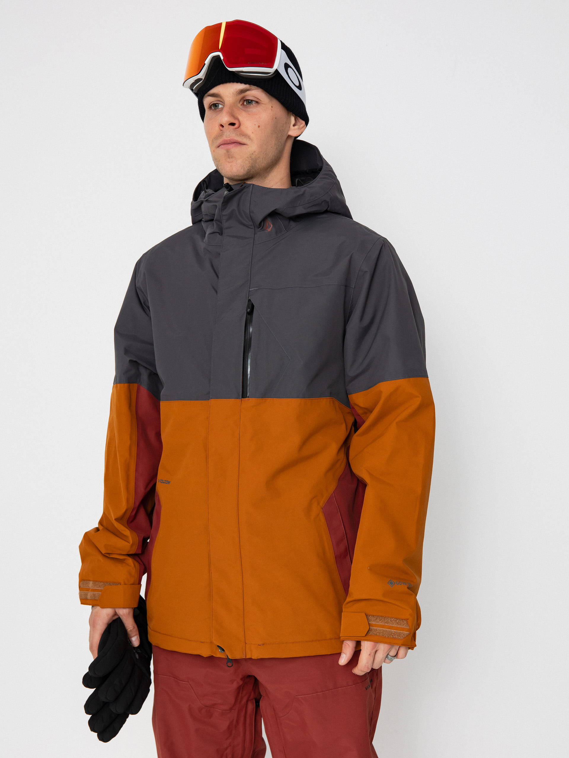 Herren Volcom Snowboard Jacke L Ins Gore Tex (caramel)