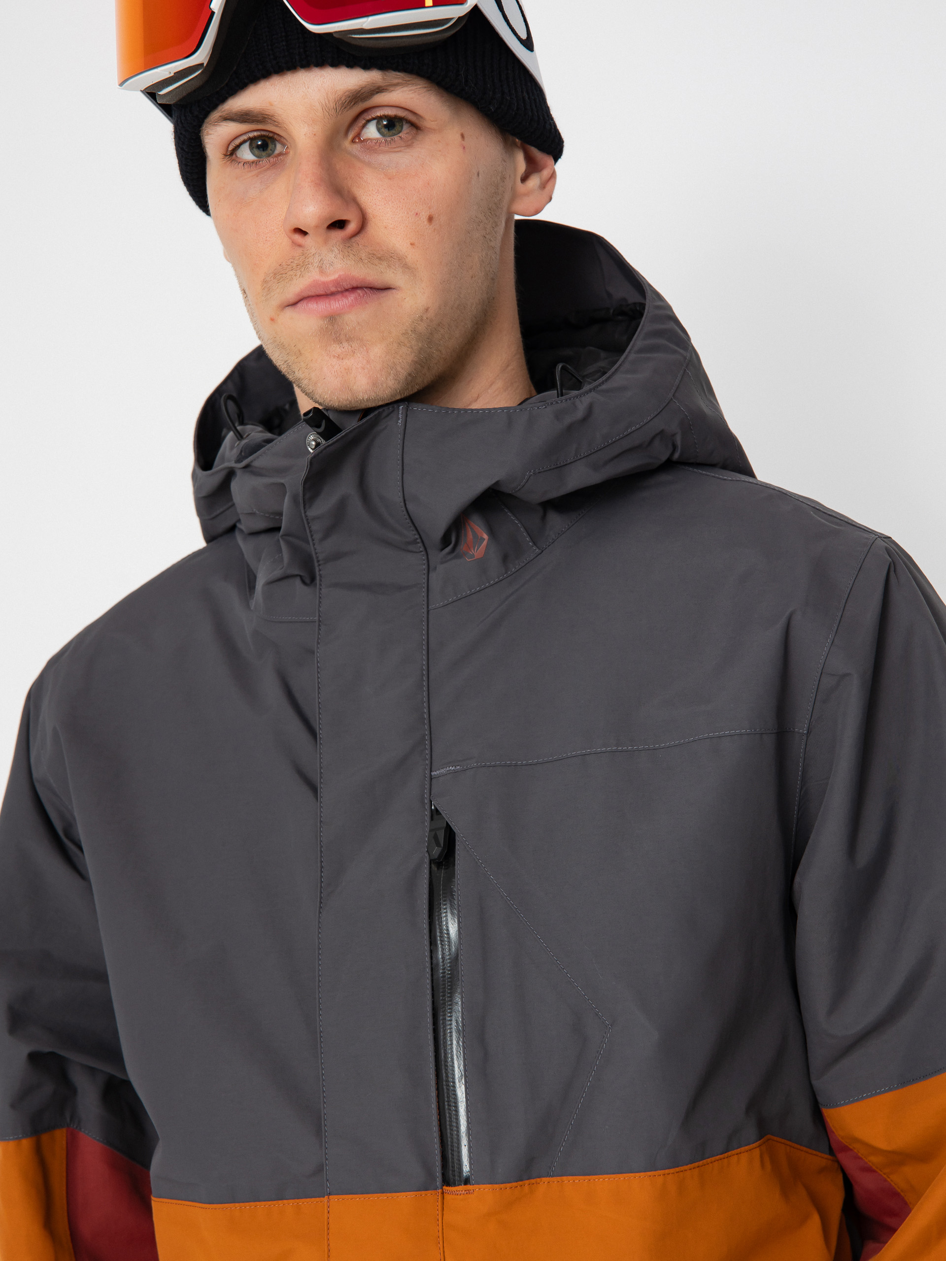 Mens Volcom Snowboard jacket L Ins Gore Tex (caramel)