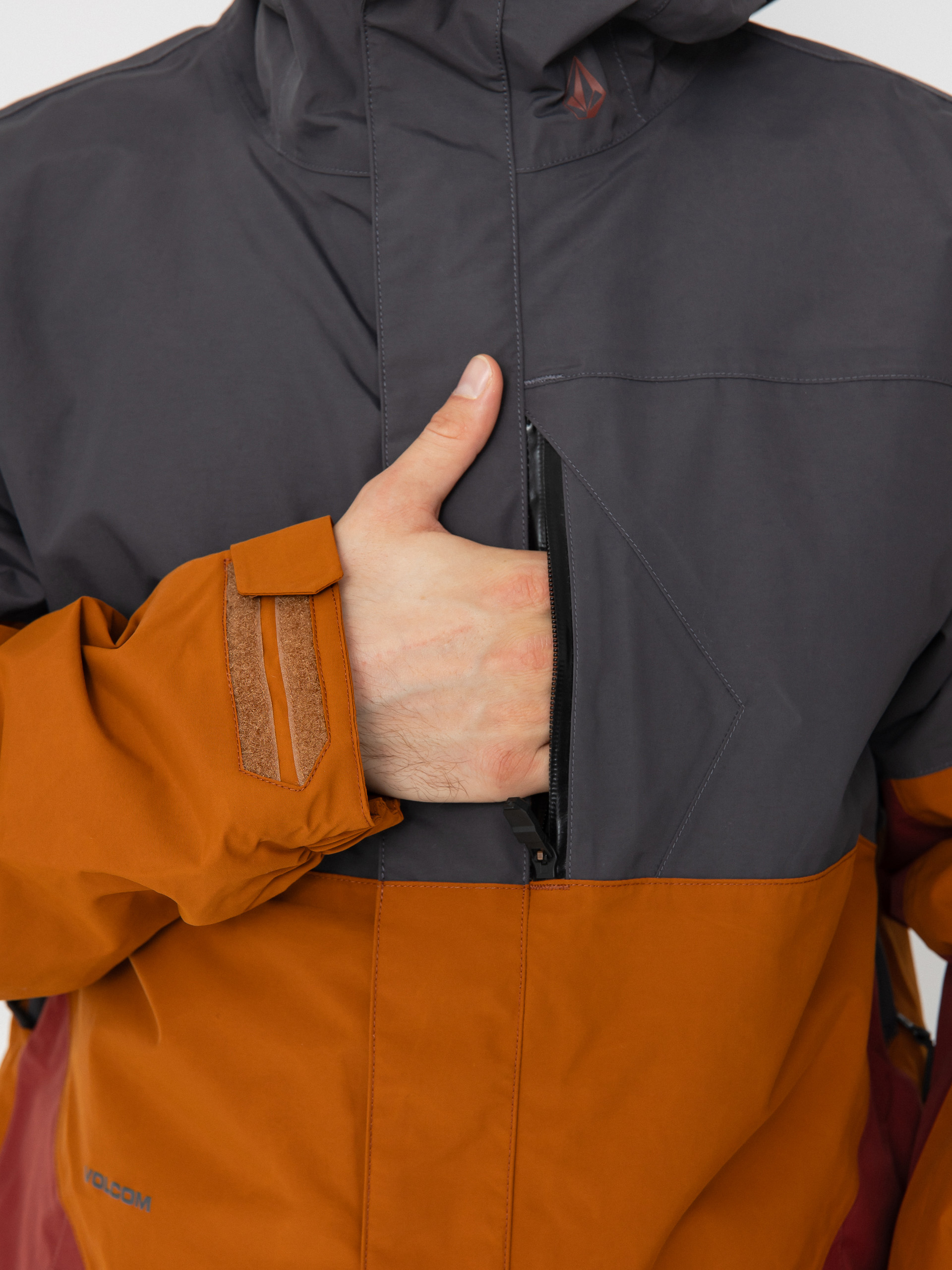 Herren Volcom Snowboard Jacke L Ins Gore Tex (caramel)