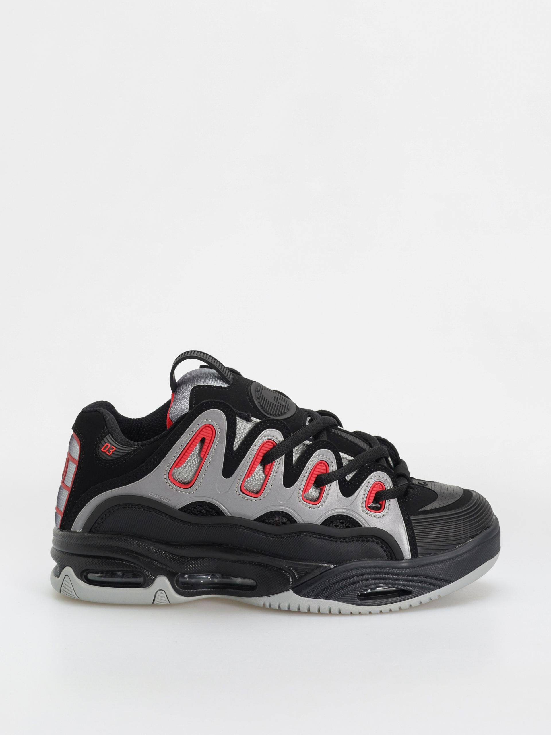 Osiris D3 2001 Shoes - black (blk/lt.gry/red)