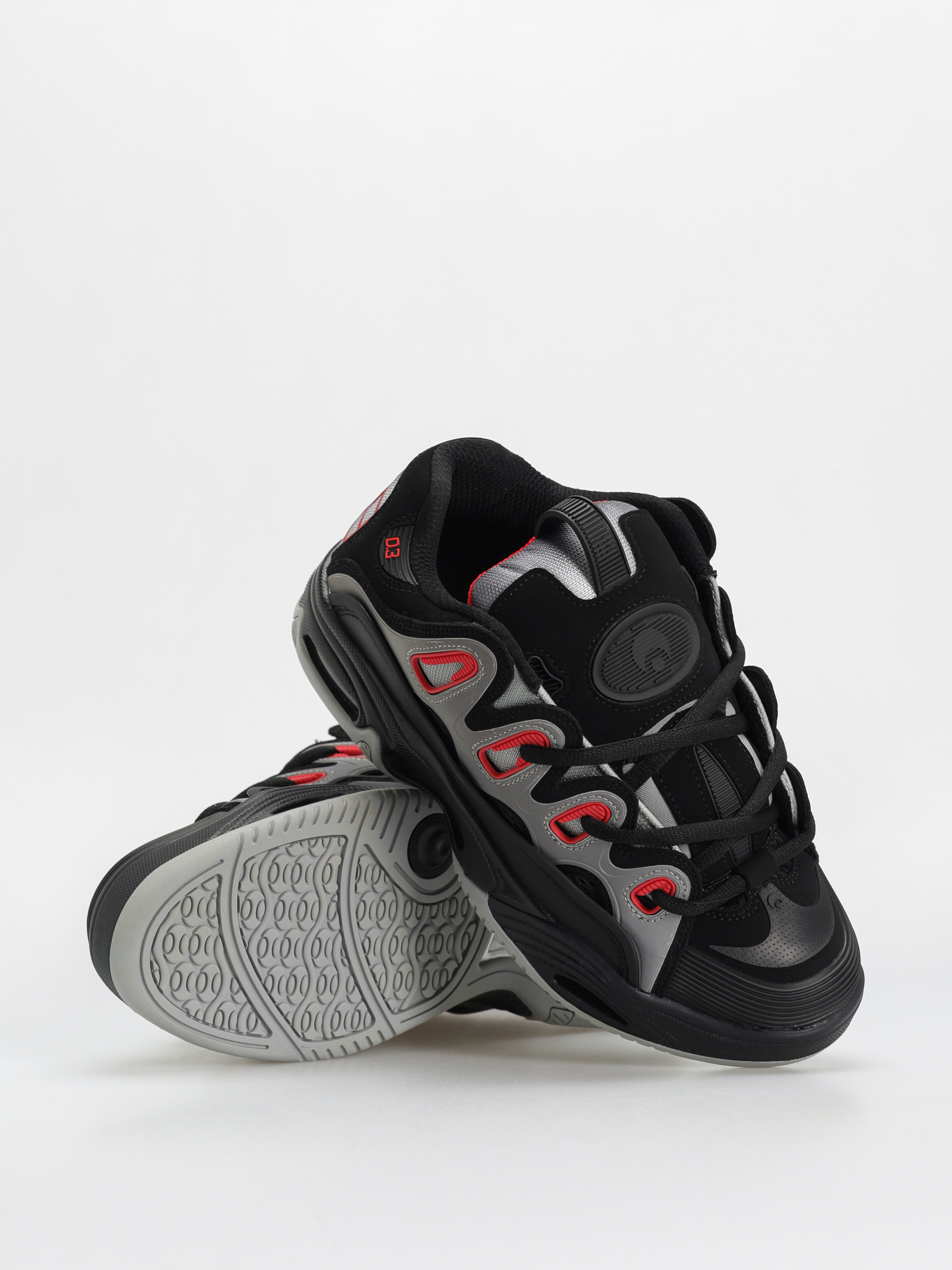 Osiris D3 2001 Schuhe (blk/lt.gry/red)