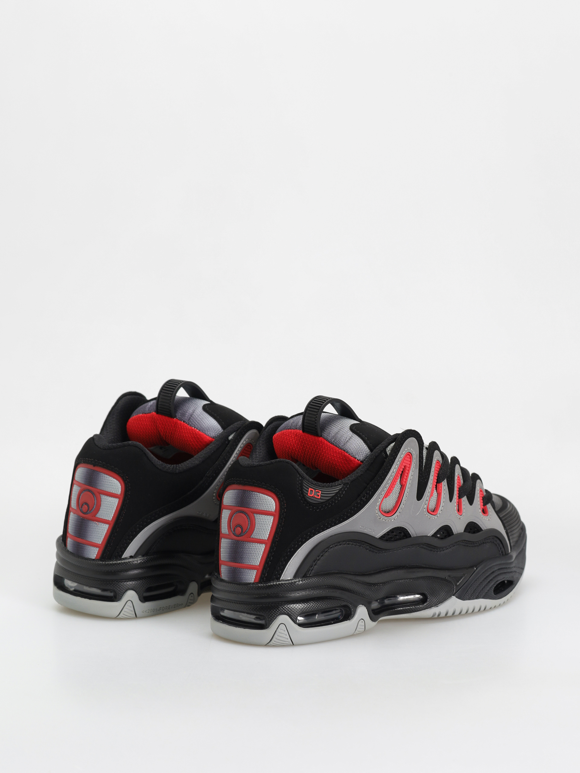 Osiris D3 2001 Schuhe (blk/lt.gry/red)