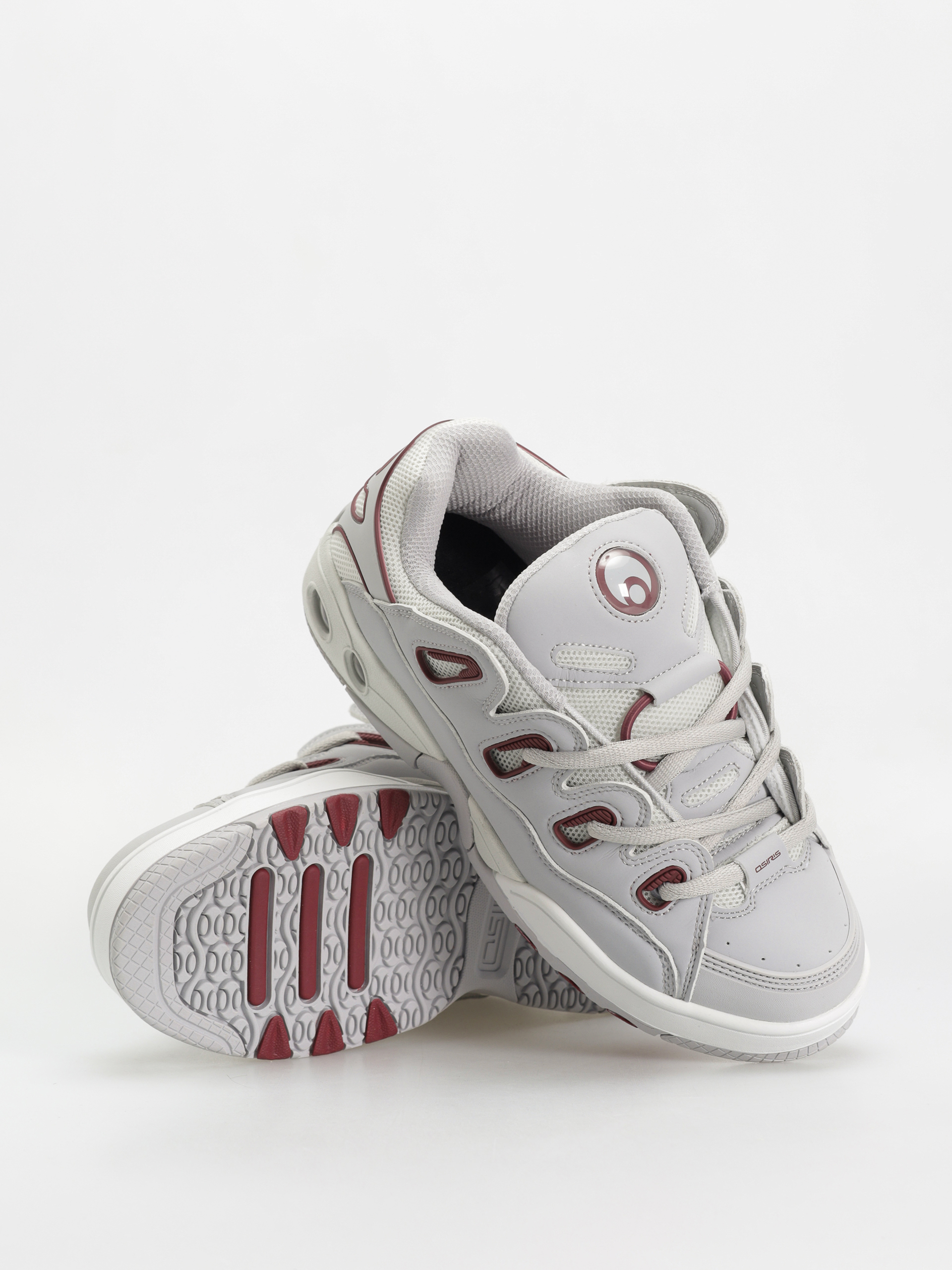 Osiris D3 OG Schuhe (grey/grey/maroon)