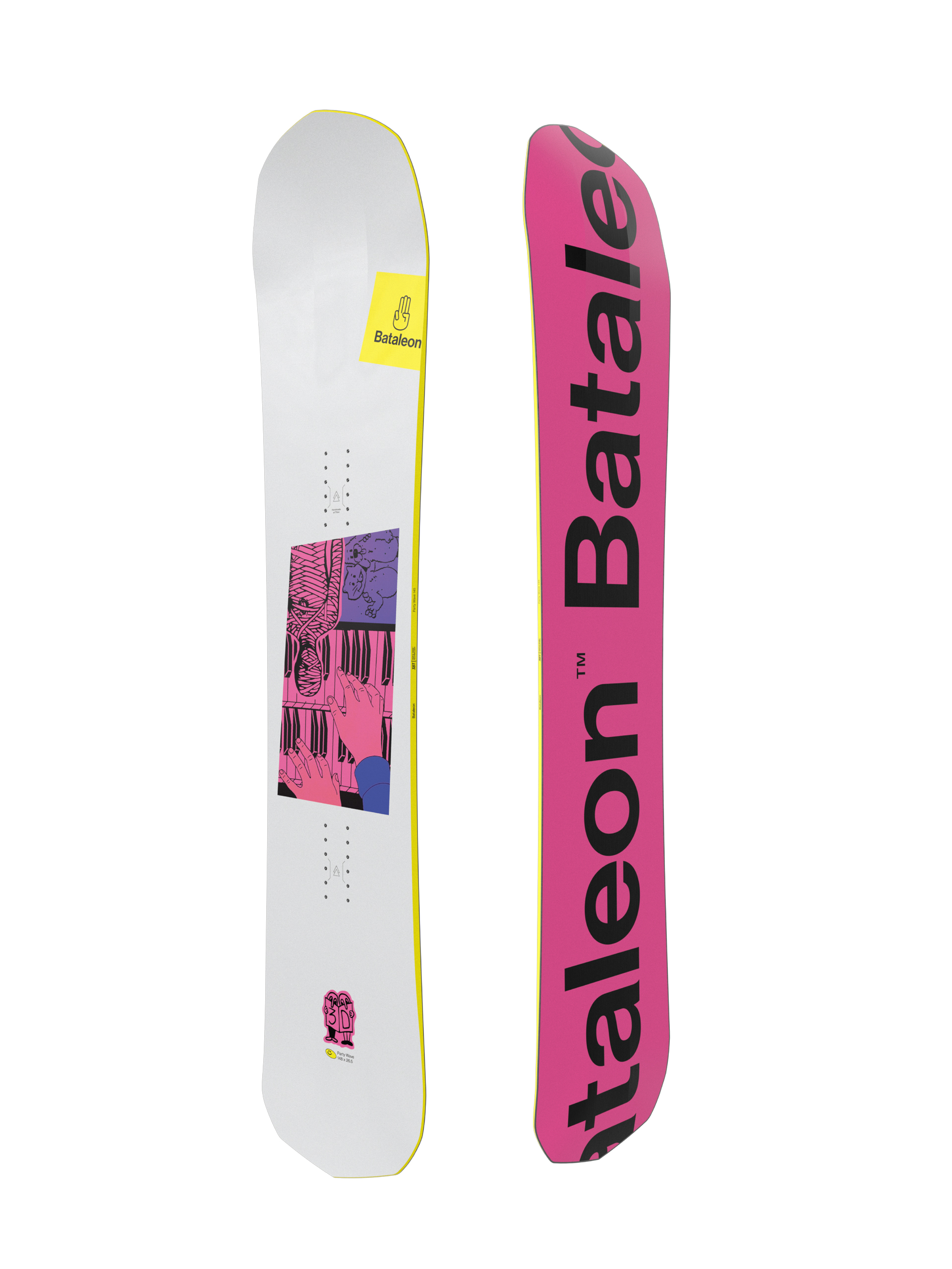 Bataleon Snowboard Party Wave - white, pink