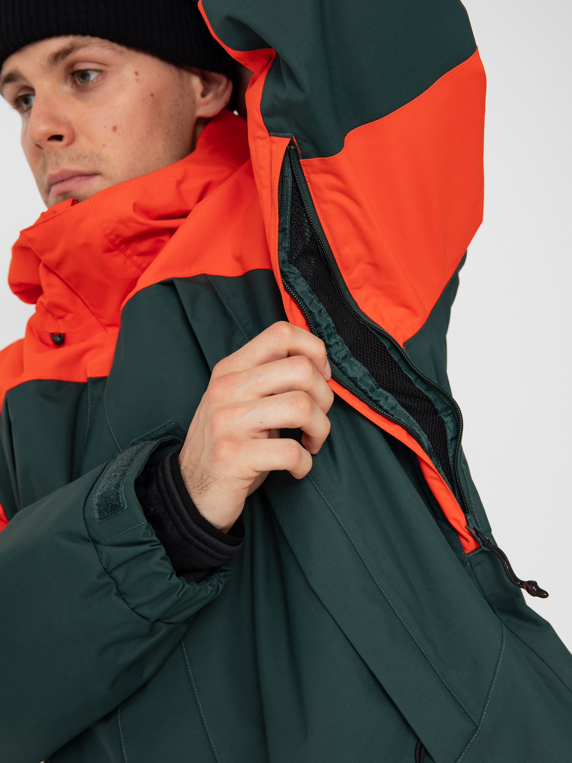 Mens Vans Snowboard jacket Mte Hellbound (fiesta/green gables)