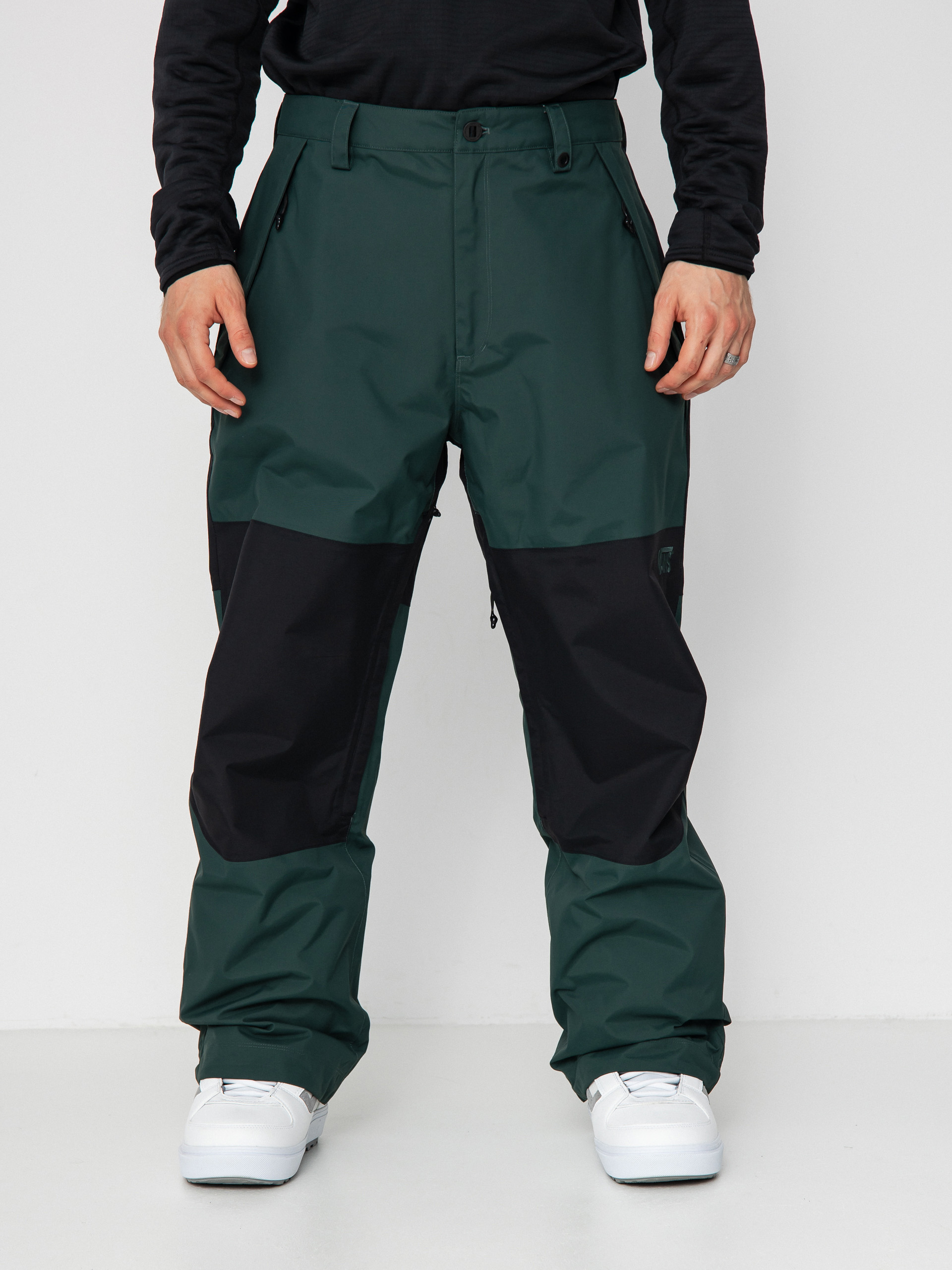 Mens Vans Snowboard pants Mte Hellbound (black/green gables)