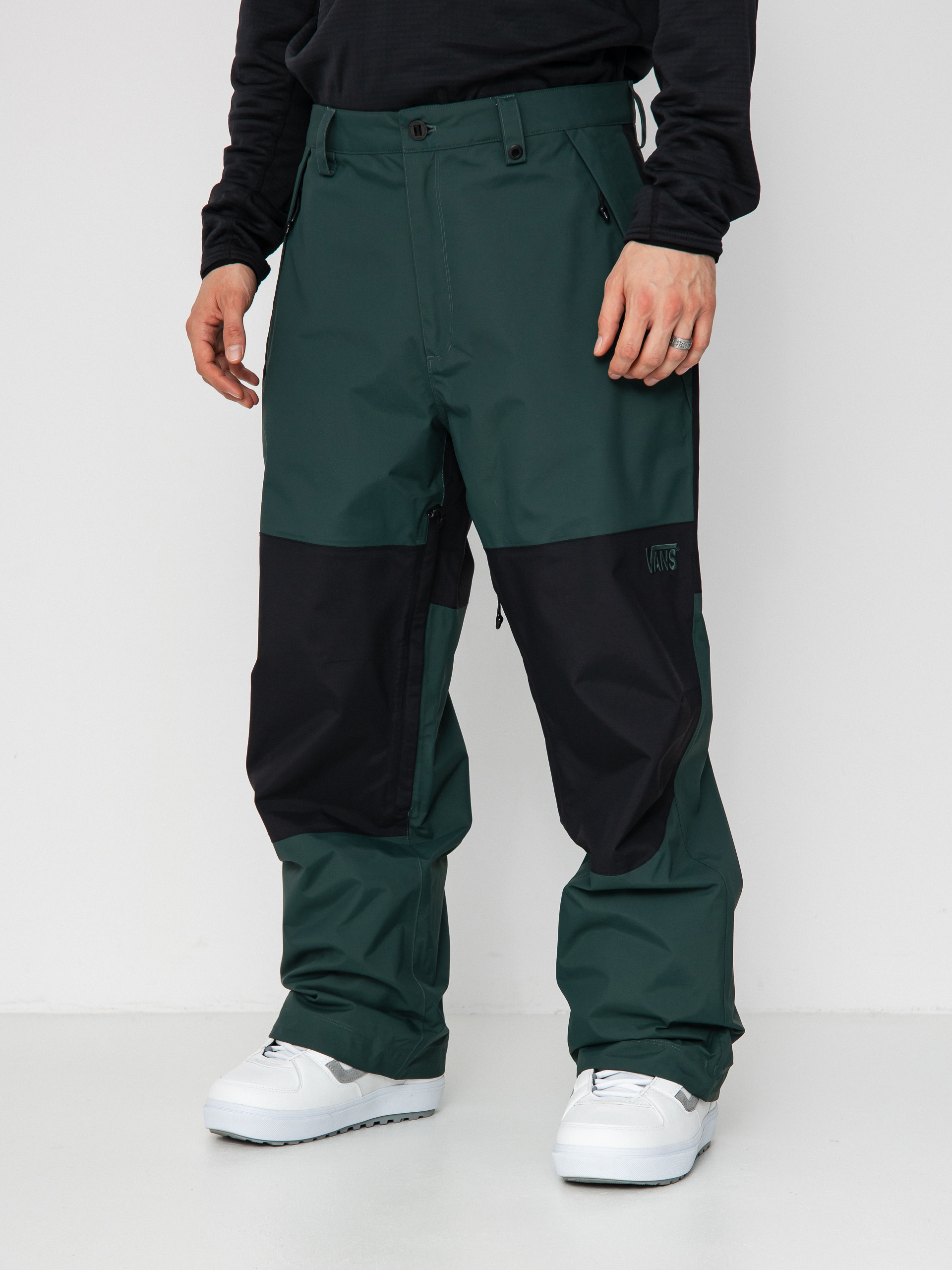 Mens Vans Snowboard pants Mte Hellbound (black/green gables)
