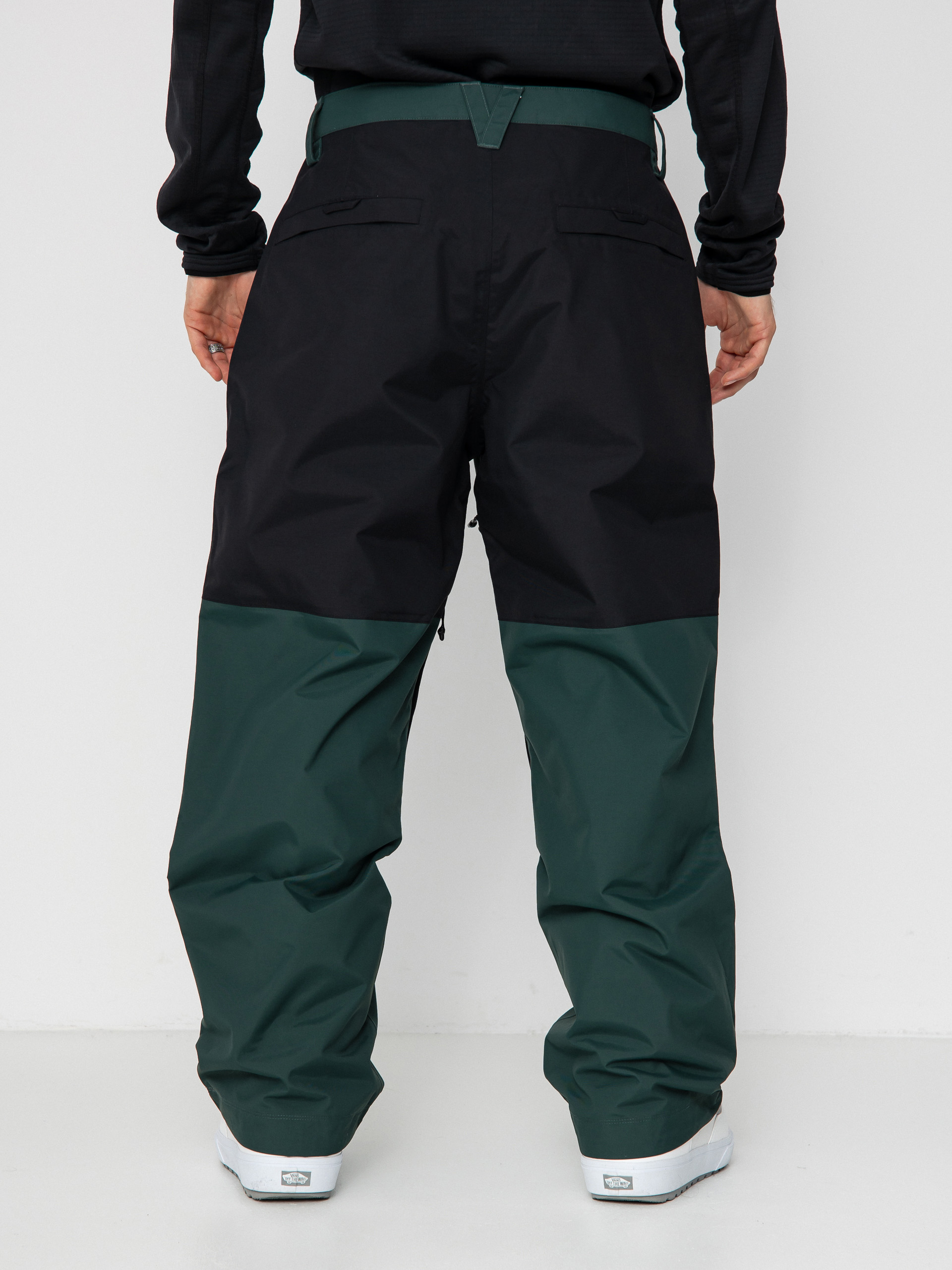 Mens Vans Snowboard pants Mte Hellbound (black/green gables)