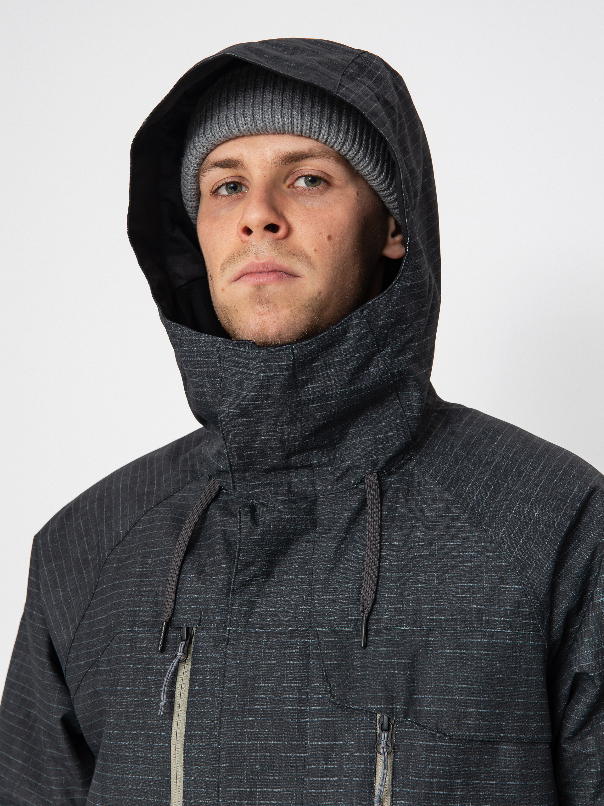 Mens 686 Geo Insulated Snowboard jacket (black ripstop colorblock)