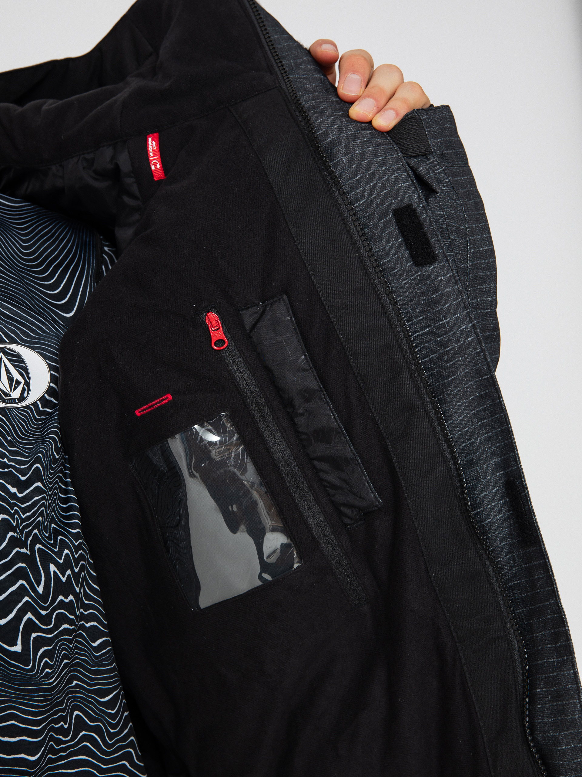 Mens 686 Geo Insulated Snowboard jacket (black ripstop colorblock)