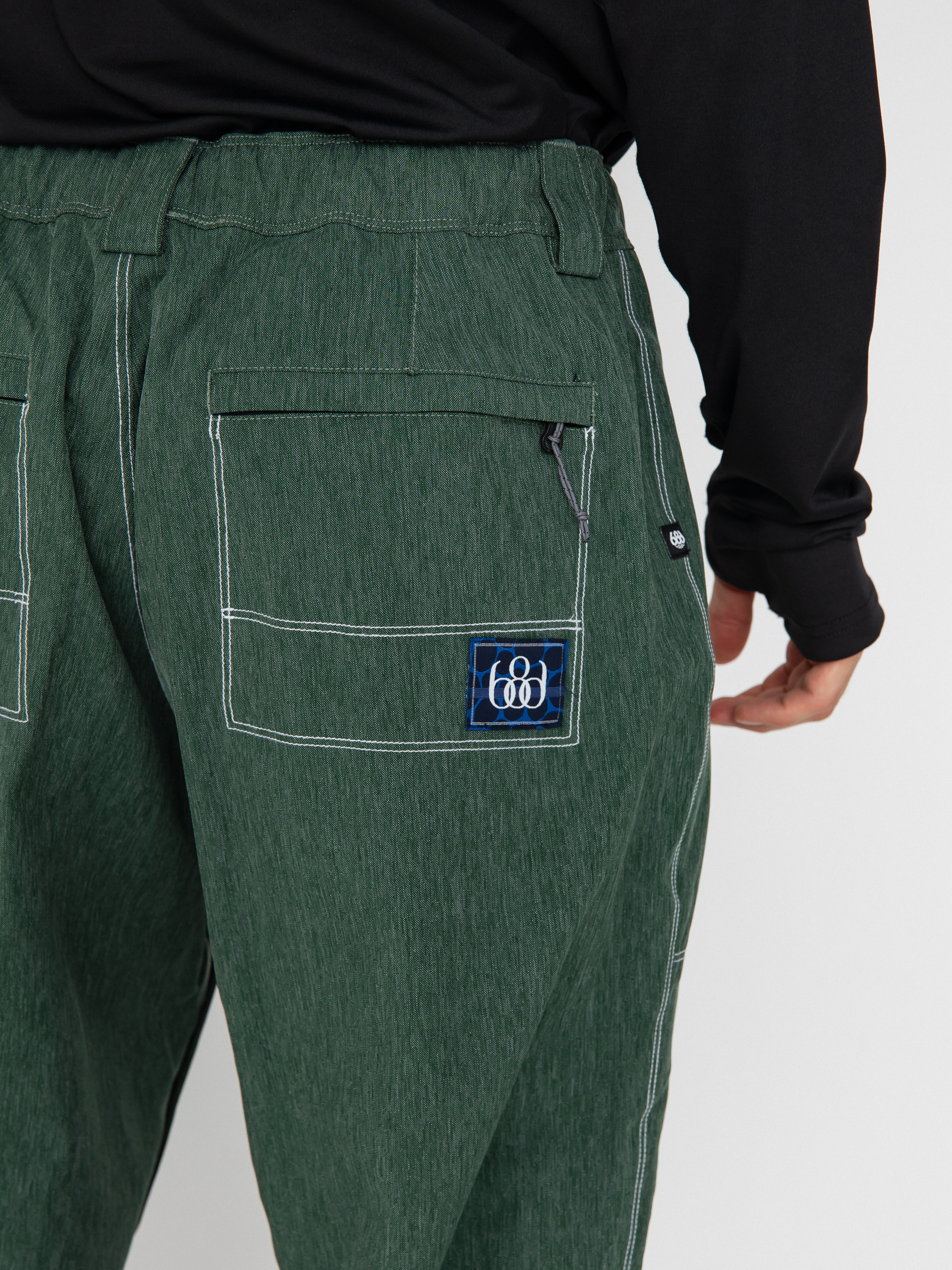 Mens 686 Dojo Snowboard pants (forest green denim)