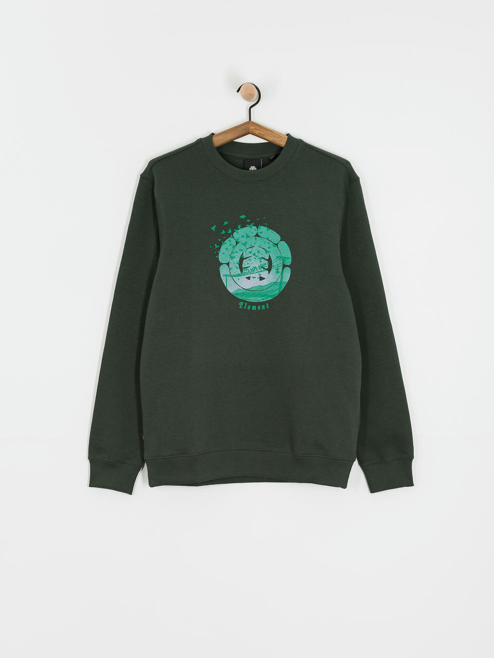 Element Flock Crew Sweatshirt (deep forest)