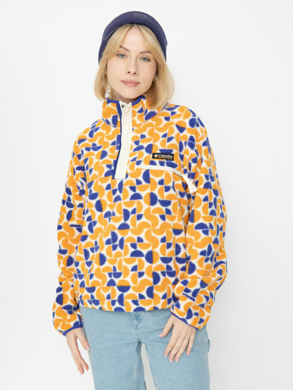 Columbia Fleece  Helvetia II Printed Cropped Half Wmn (sunstone retros)