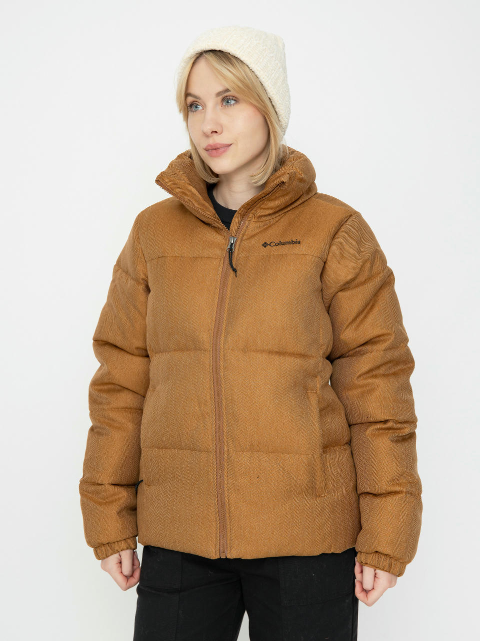 Columbia Jacke Puffect Herringbone Wmn (camel brown her)