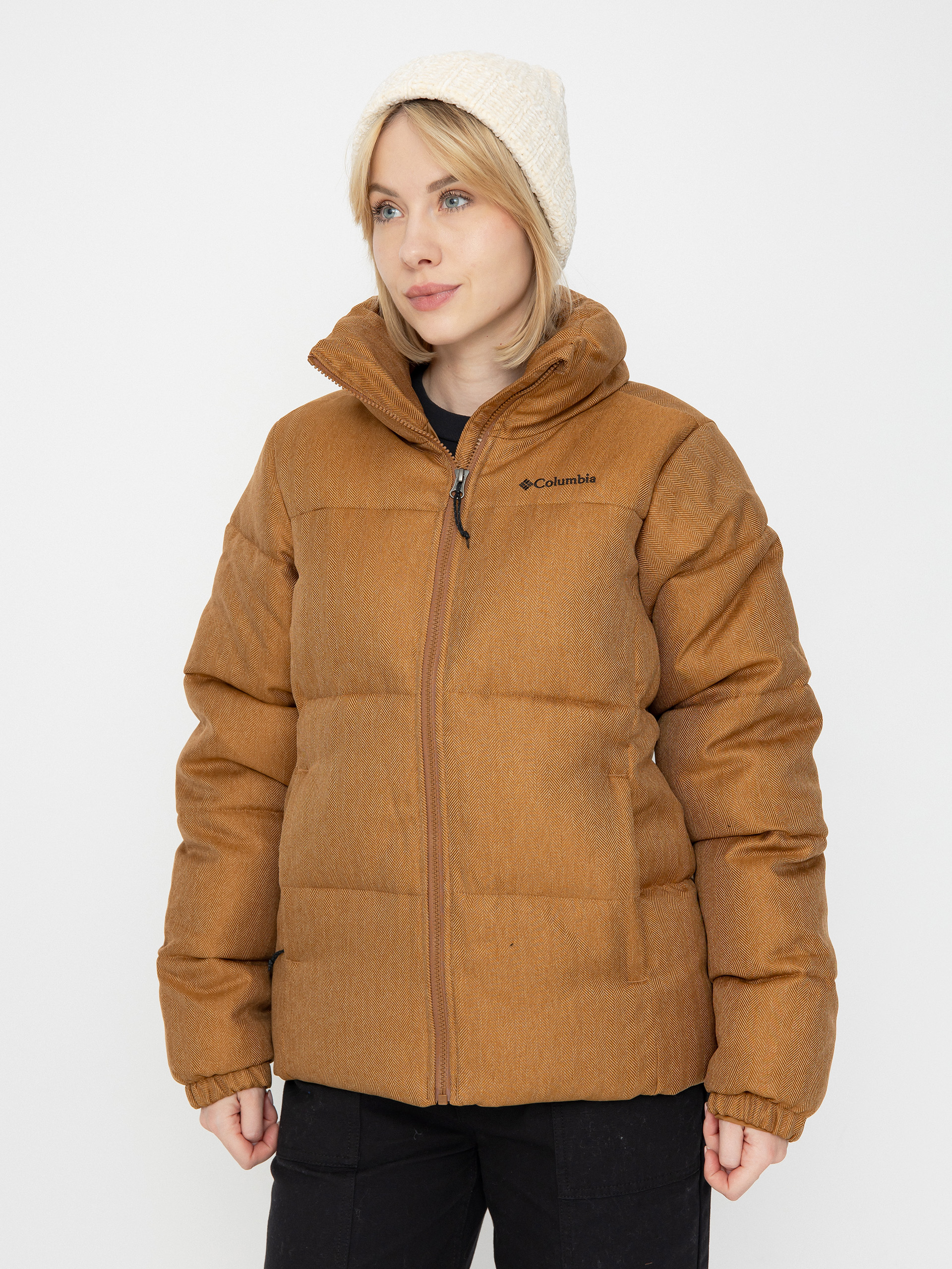 Columbia Jacket Puffect Herringbone Wmn - brown (camel brown her)