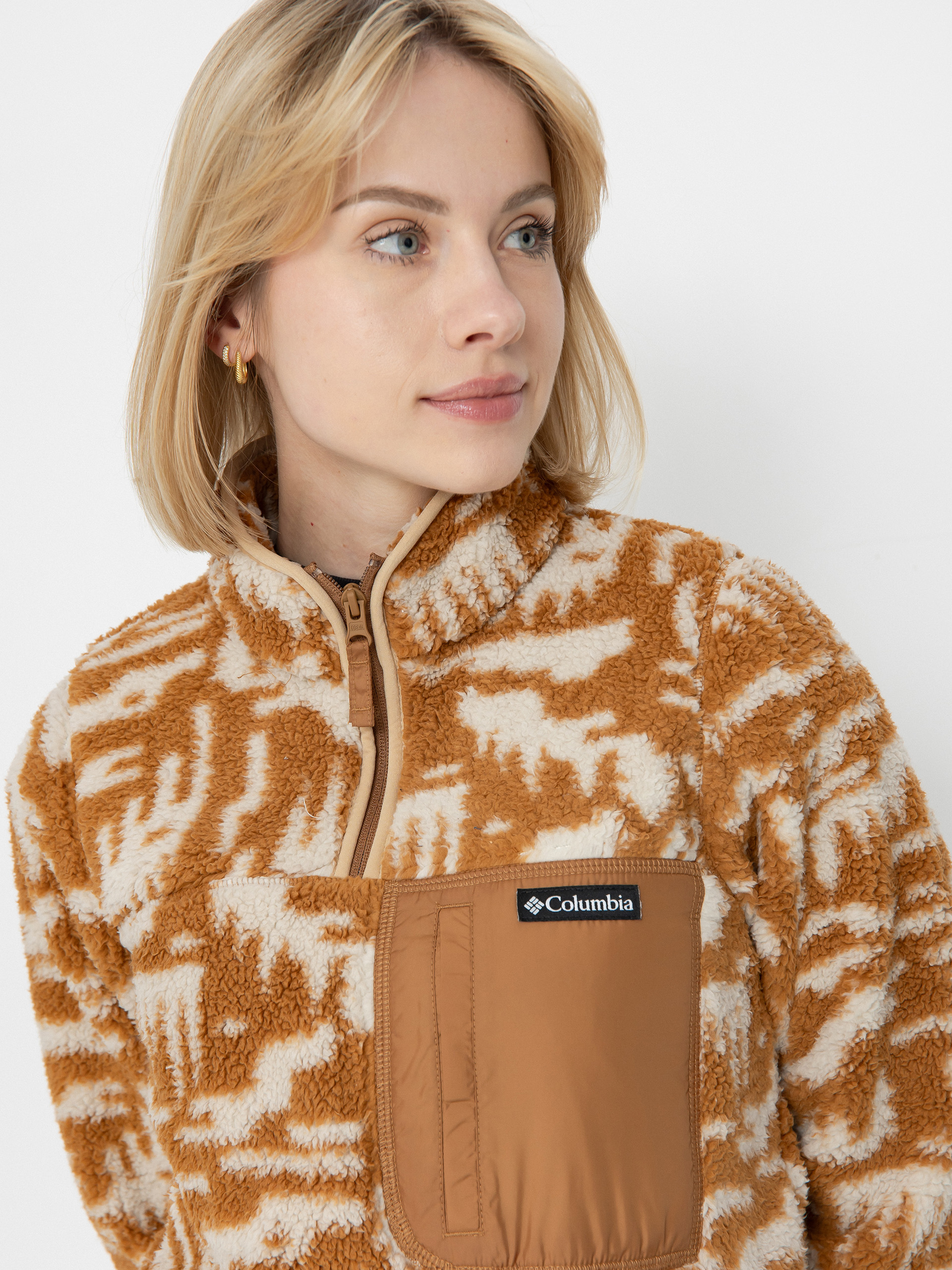 Womens Columbia Fleece  West Bend 1/4 Zip II (camel brown hig)