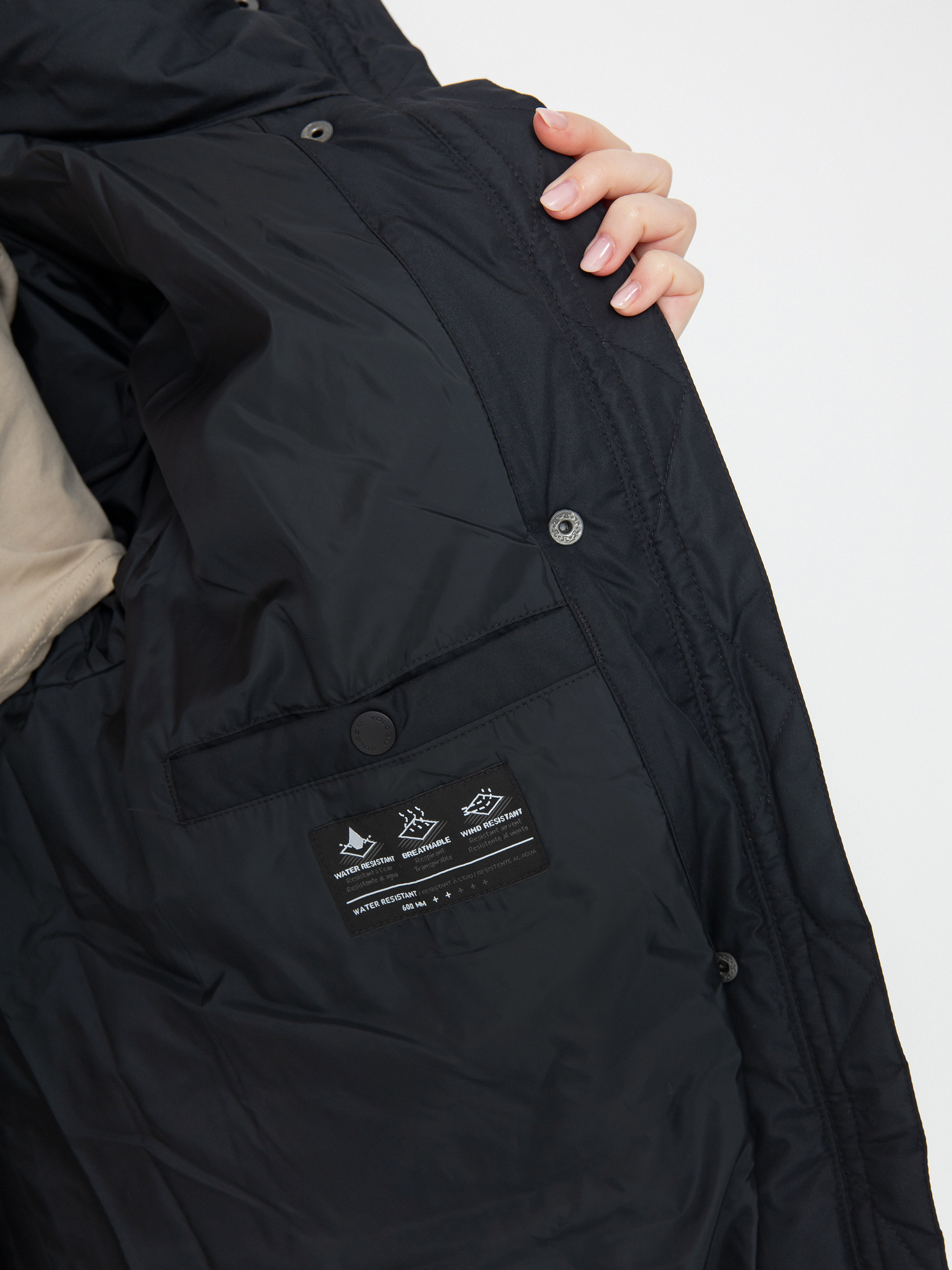 Volcom Alldaylong Puff Jacke Wmn (black)