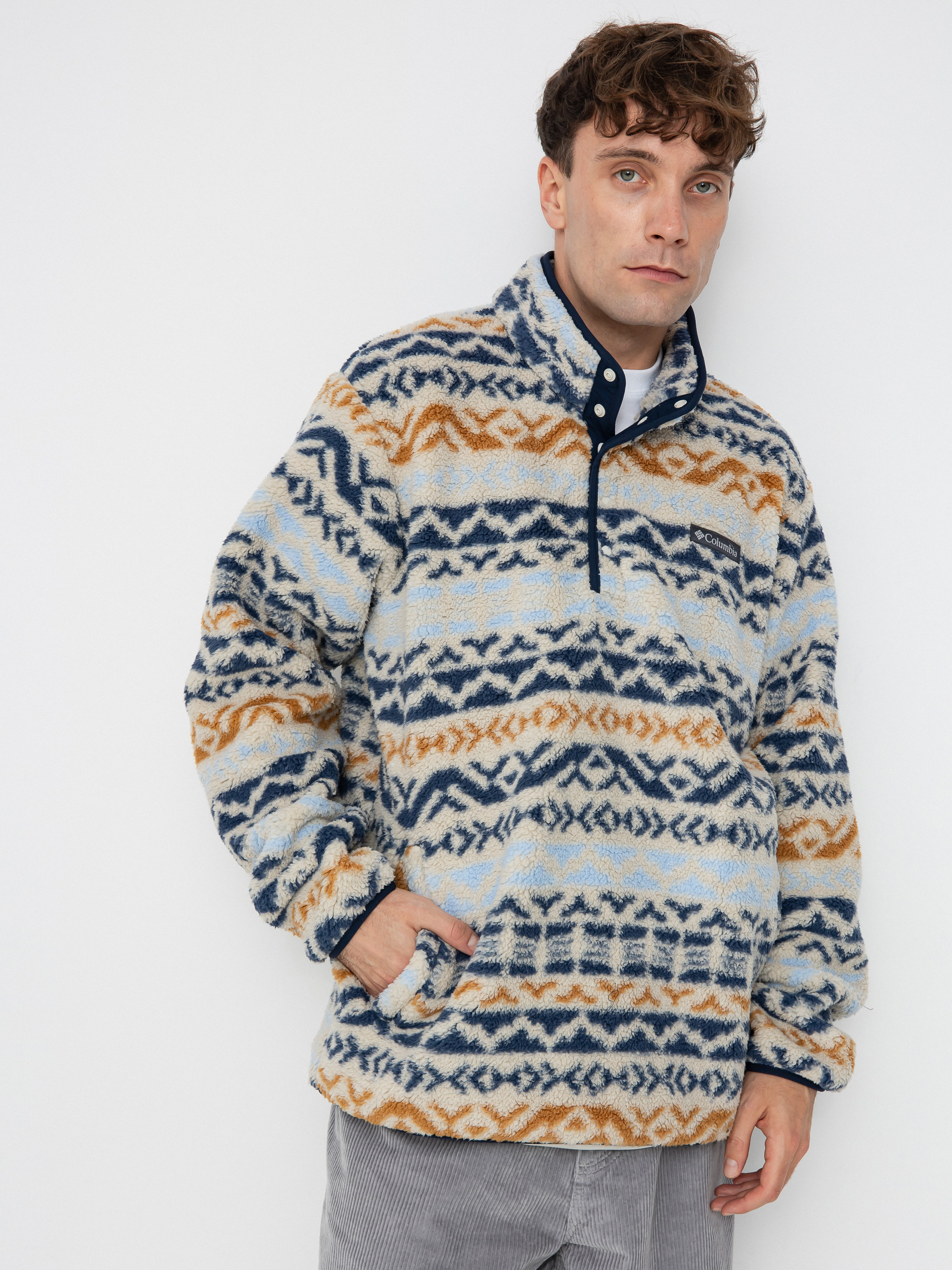 Columbia Fleece Rugged Ridge Half Snap - multicolor (dark stone dar)